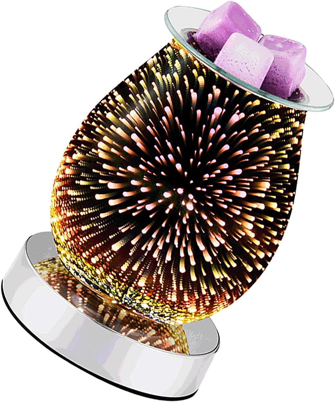 Detalle de Wowlela 215IY0E2JIX15M03UU9FMF aromatherapielamp met 3D-glas en drie lichtstanden