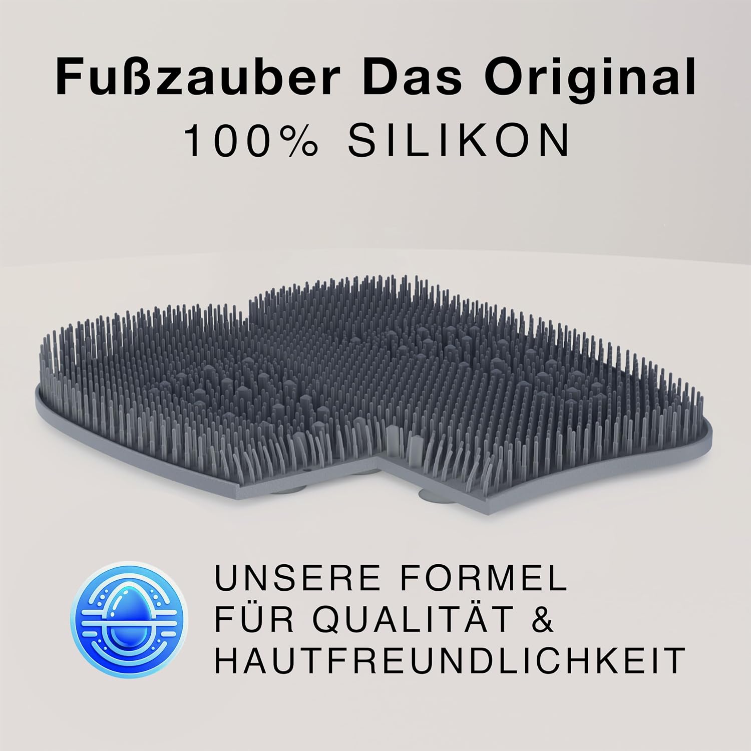 Detalle de VMbathrooms Fußzauber Das Original – rutschfeste Silikon-Fußwaschmatte mit Massagefunktion