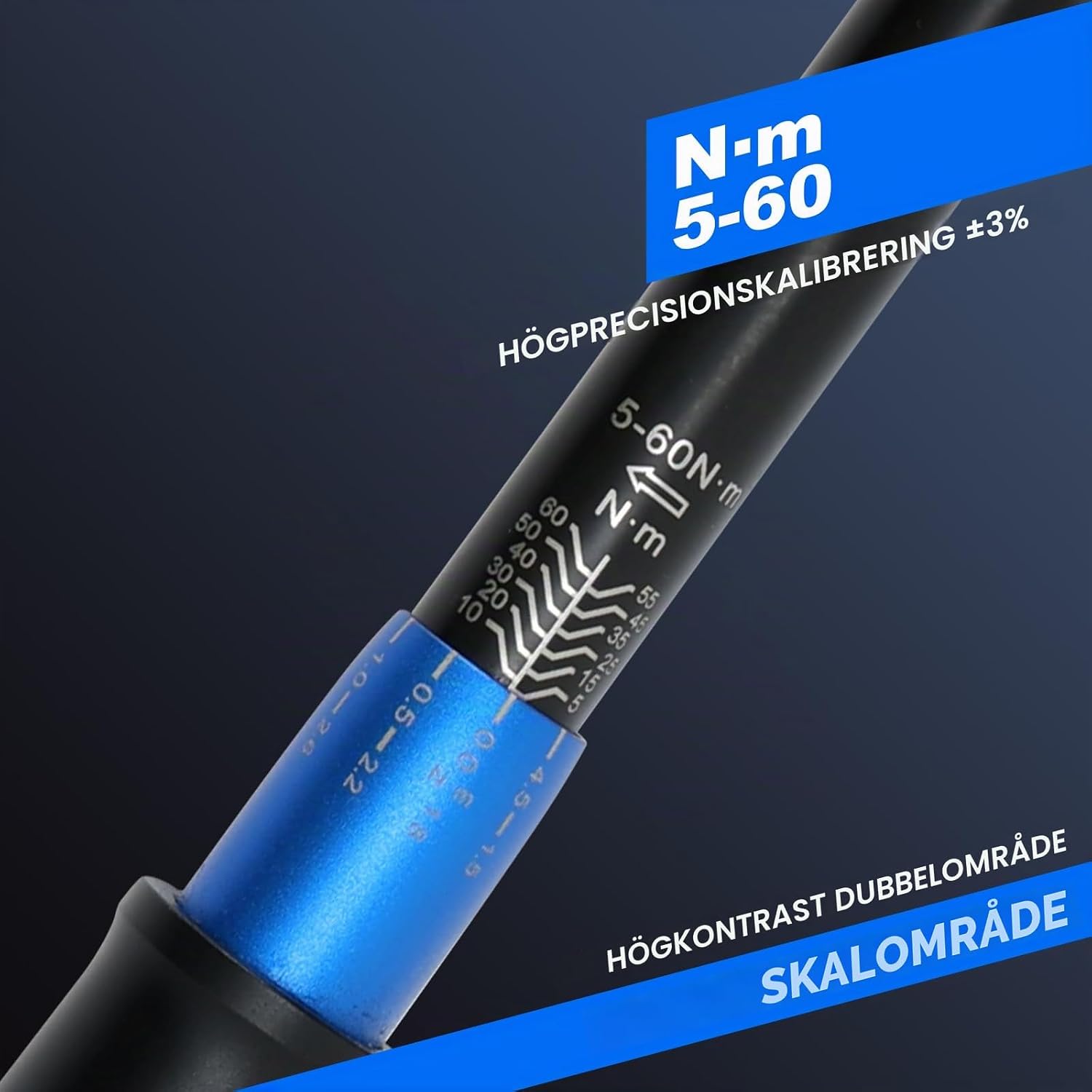 Detalle 2 de INGJER IJ12NEW2201D momentnyckel, 5–60 Nm med ±3 % noggrannhet