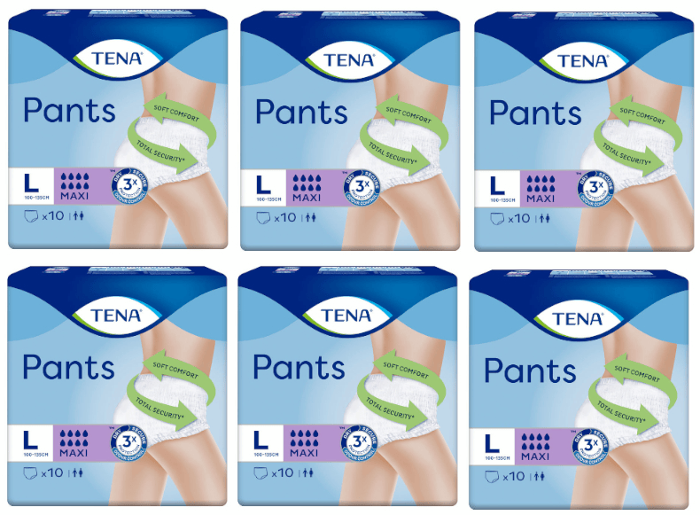TENA Pants Maxi Unisex Size Grande 6x10 unidades 🚻