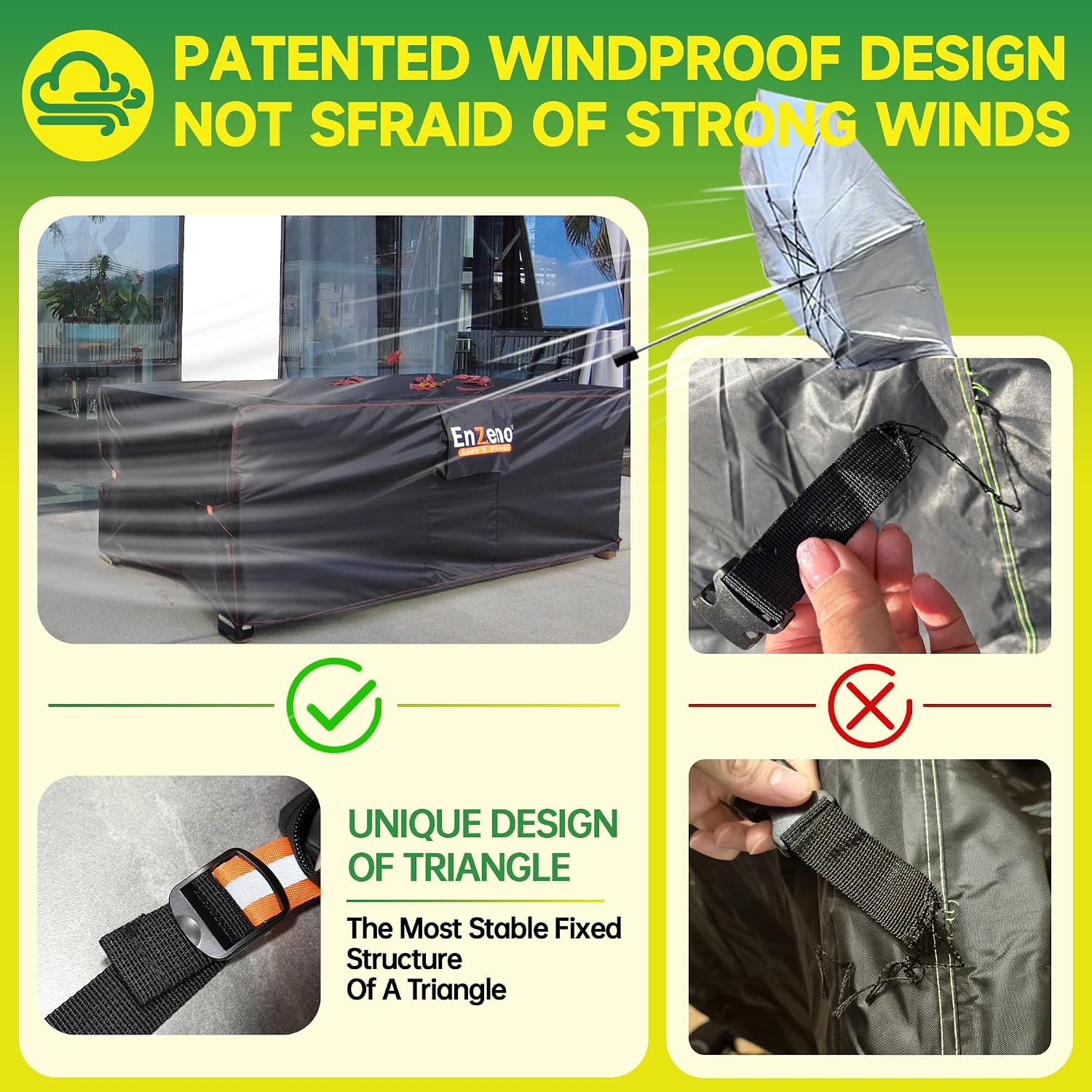 Thumbnail 5 de Enzeno Outdoor Garden Furniture Cover 242x182x100cm