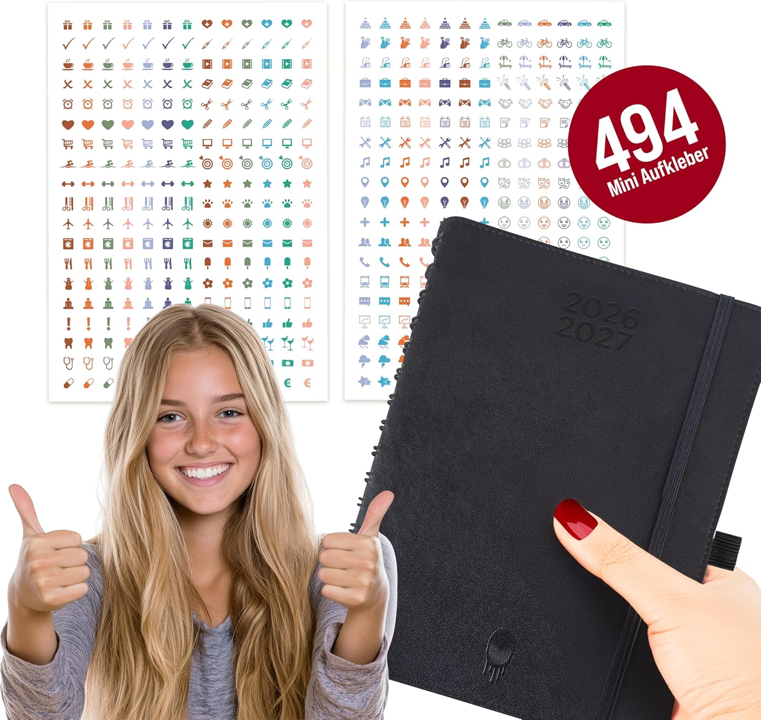 Thumbnail 4 de colortouch Terminplaner 2026/2027 – Kalender A5 im Ringbuch, 14 Monate Juli 2026 bis August 2027