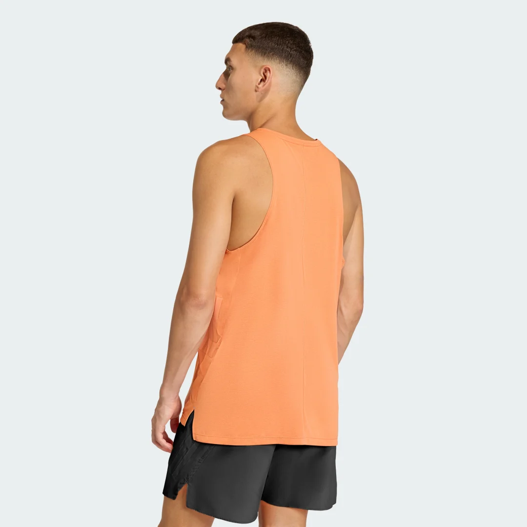 Detalle 2 de Camiseta técnica de running adi365 CLIMACOOL de Adidas – naranja