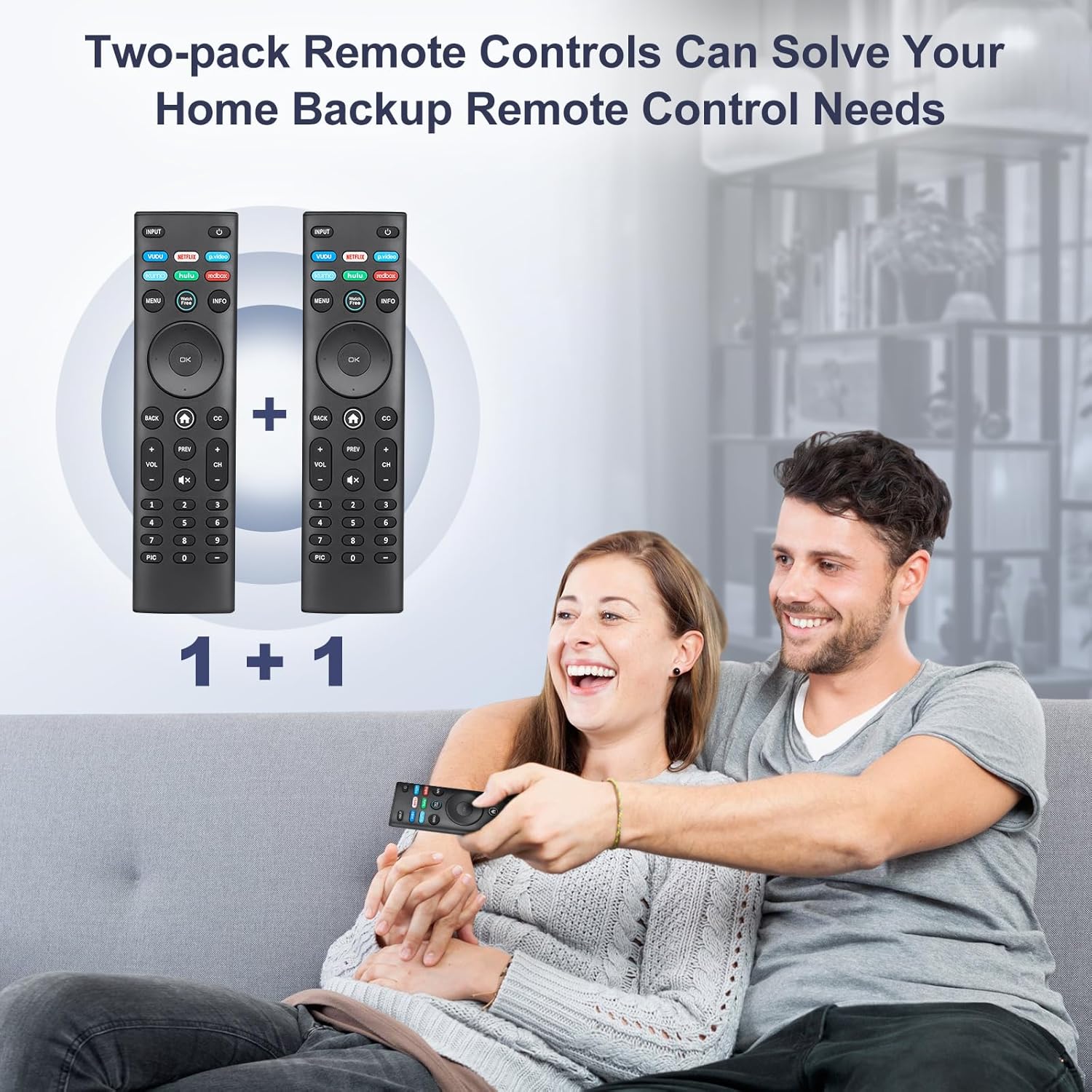 Detalle 2 de Universal for VIZIO Smart TV Remote Replacement XRT140 (2 Pack) for VIZIO Smartcast D, E, M, P, V, PX Series