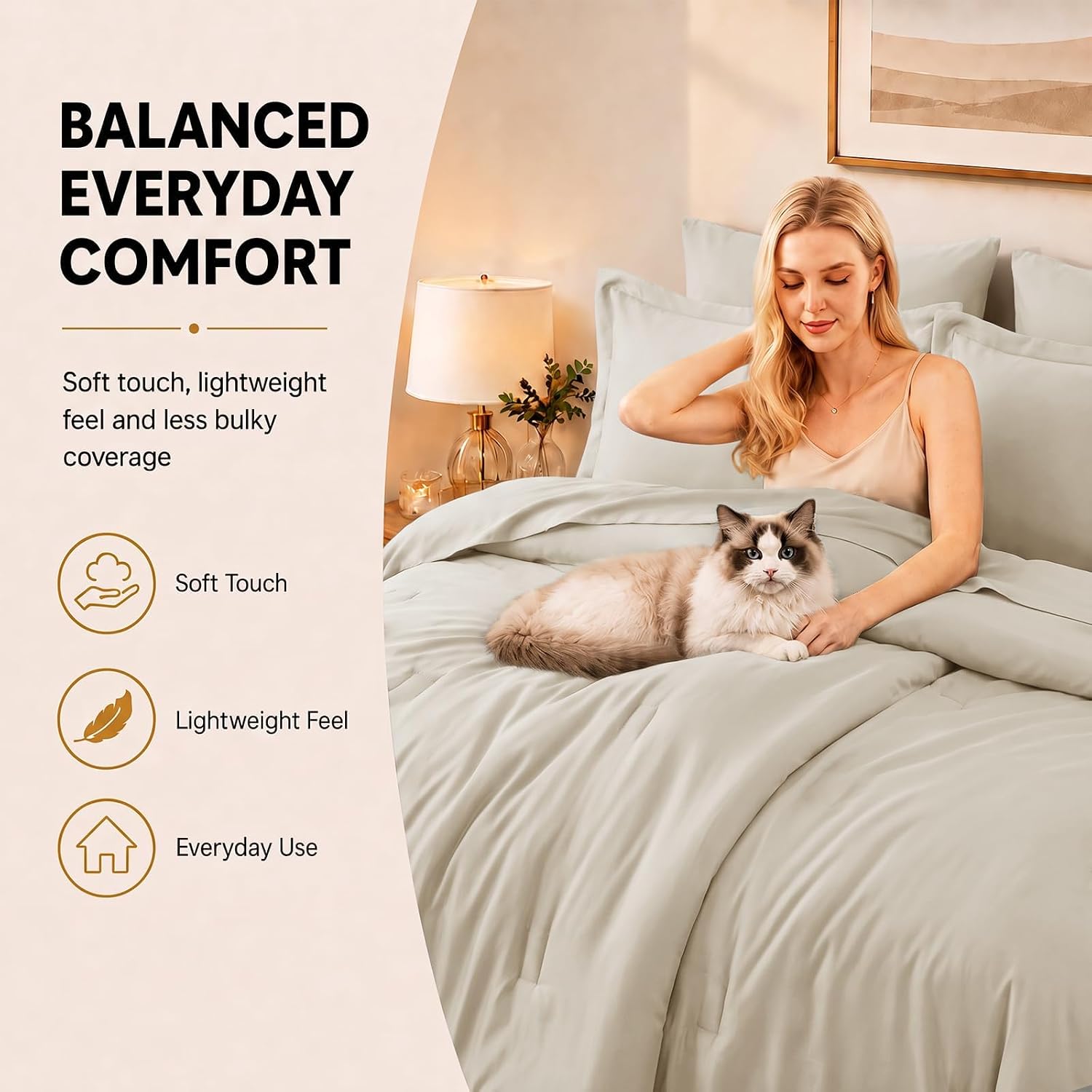 Detalle 2 de CozyLux Queen Comforter Set