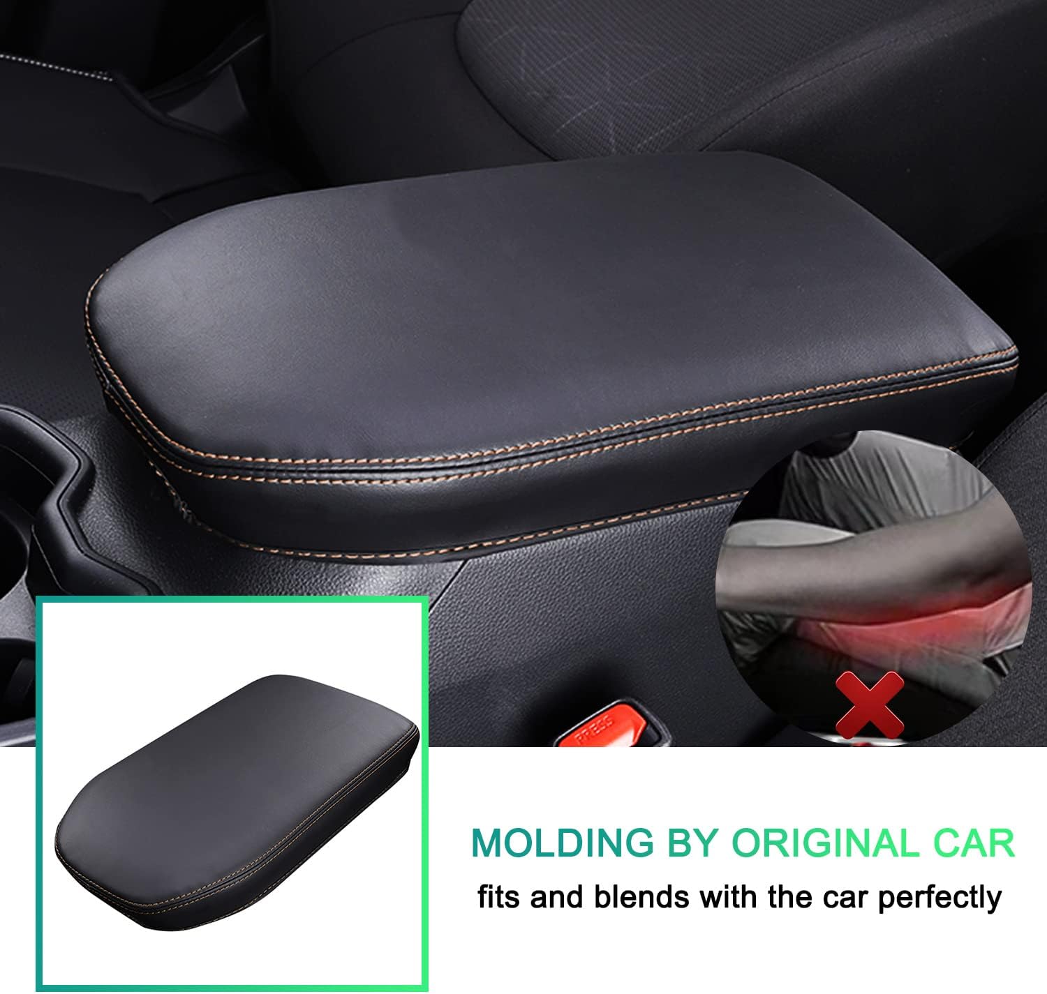 Thumbnail 6 de ZCLINKO RAV4 Armrest Cover (Beige Line) – Compatible with 2019–2025 Toyota RAV4
