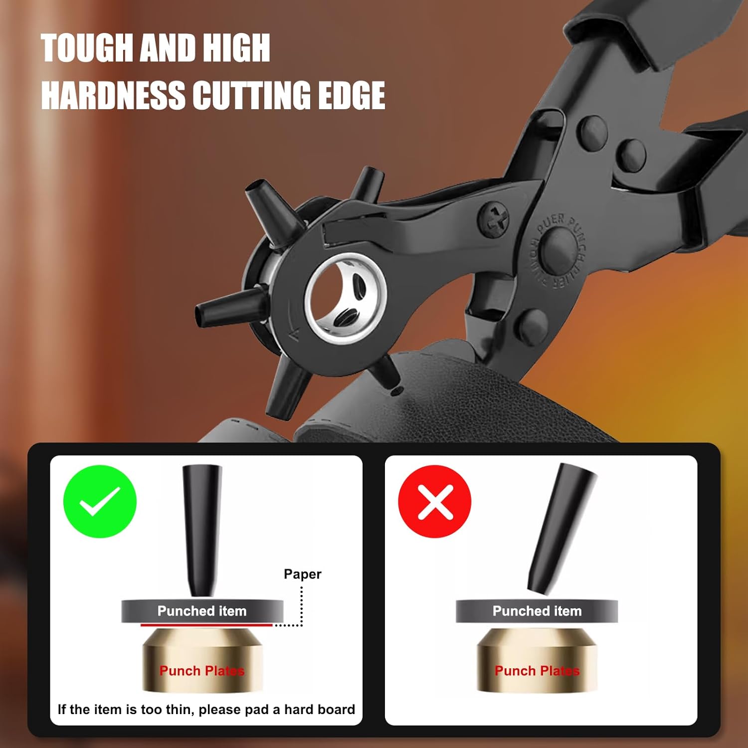 Detalle 2 de Leather hole punch plier set