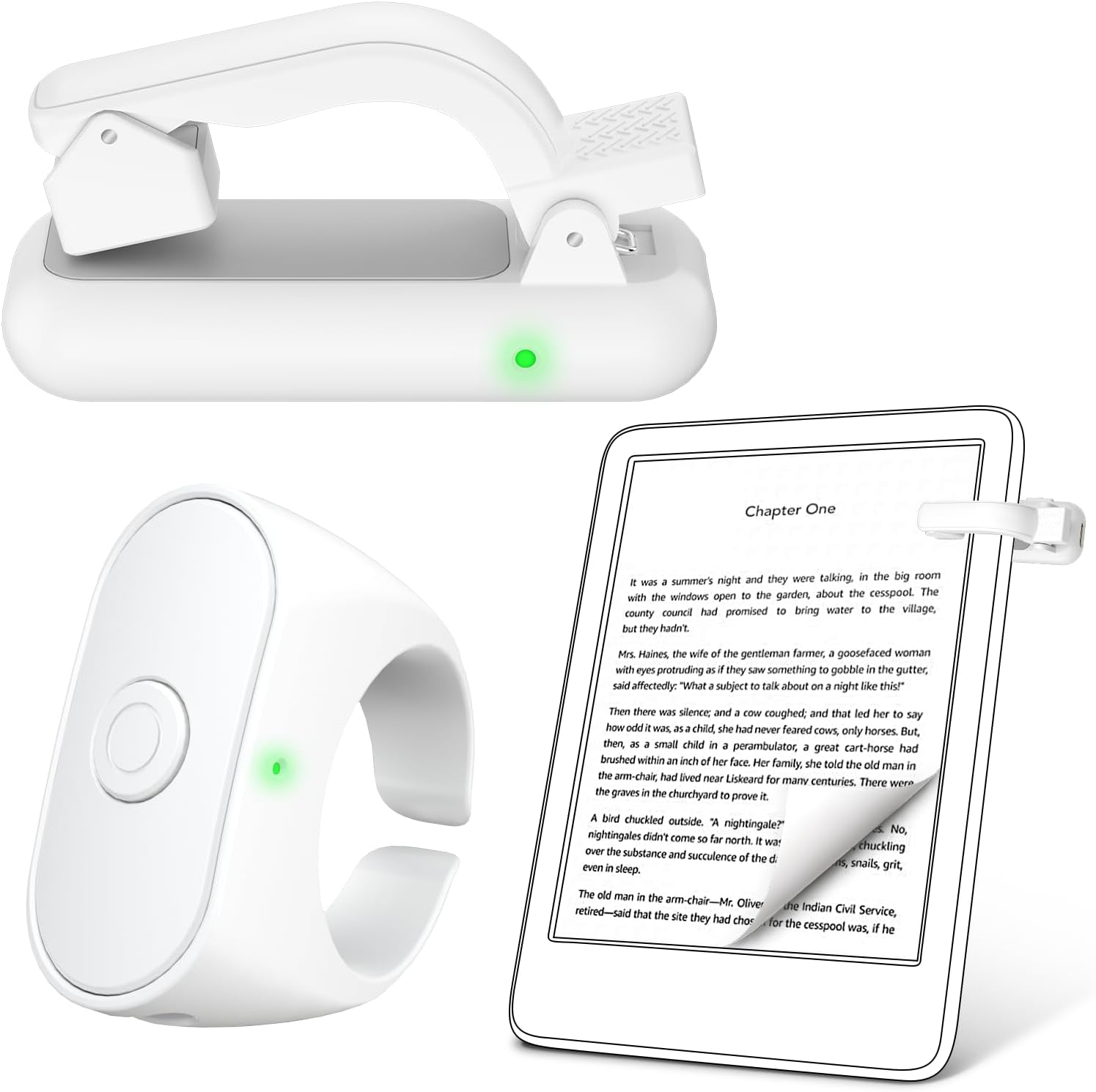 Thumbnail 6 de Upgraded Remote Control Page Turner Ring for Kindle Paperwhite, Oasis, Scribe, Kobo and more (Green)