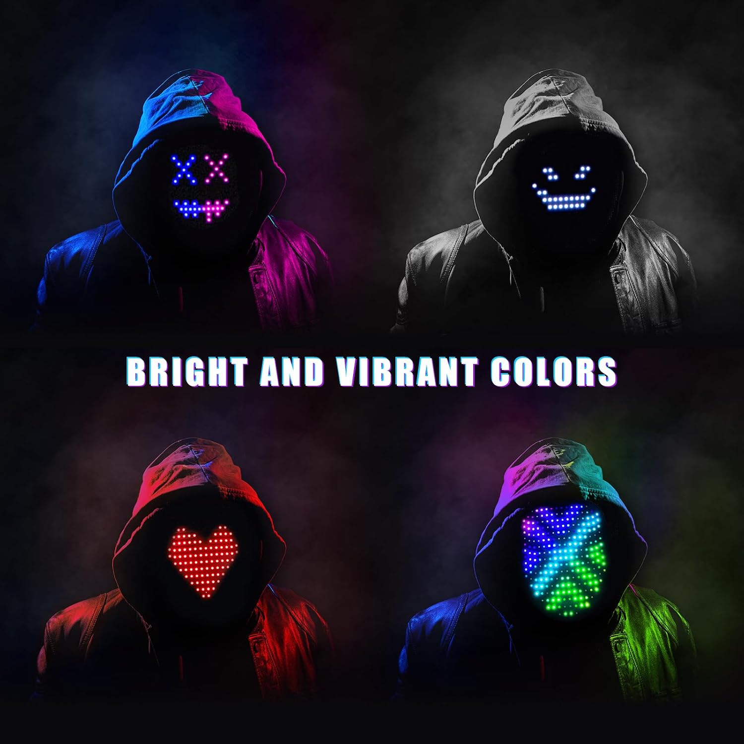 Thumbnail 6 de QAQ LED Light-Up Mask with 50 Patterns, Gesture Controls and Rechargeable Battery