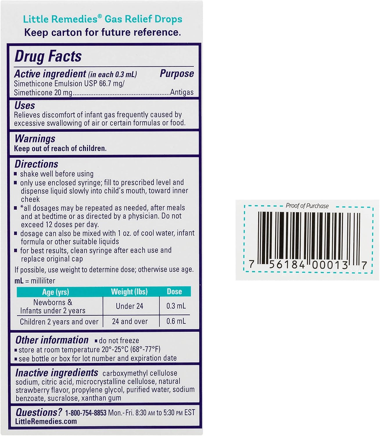 Detalle de Little Remedies Newborn Gas Relief Drops, Natural Berry, 1 Fl Oz