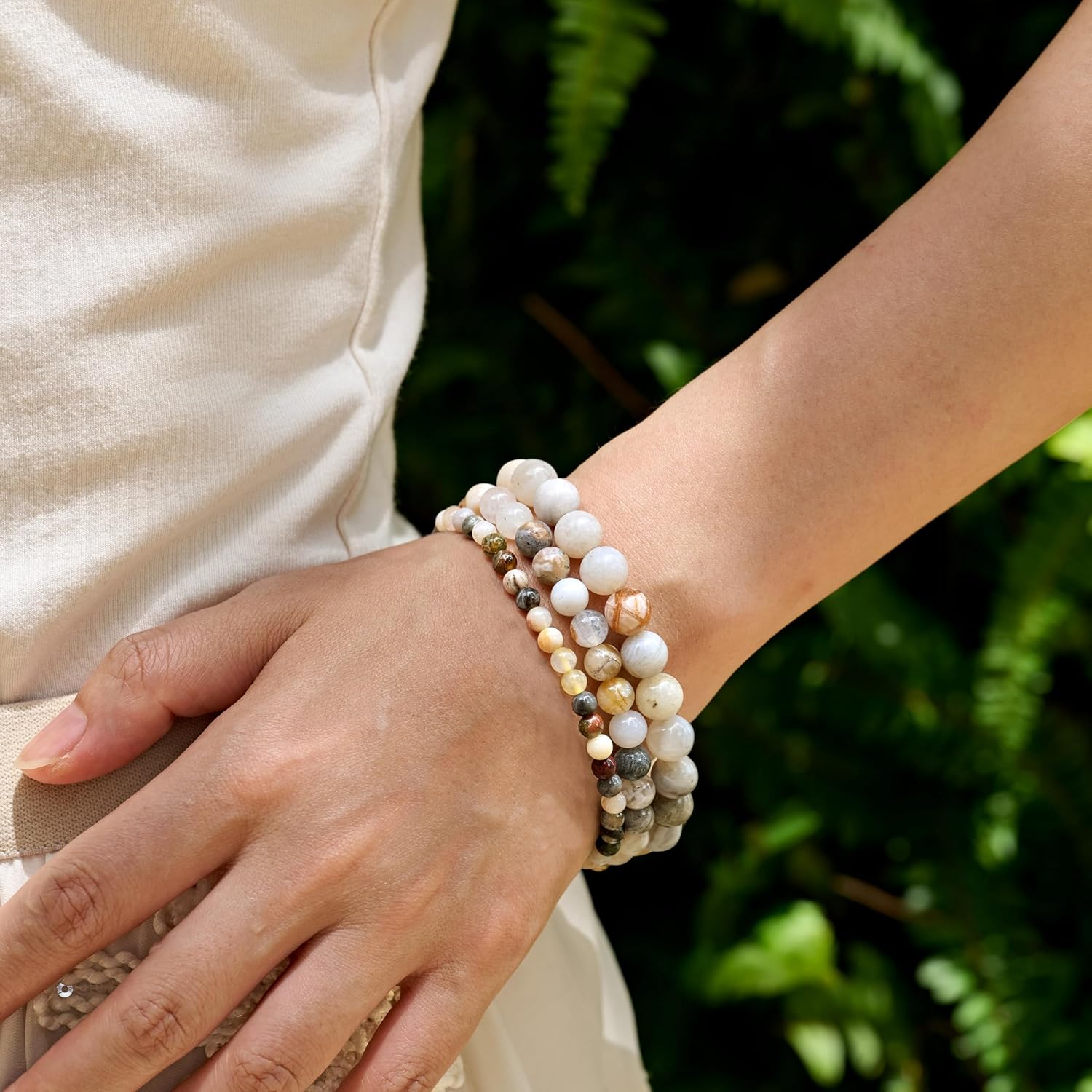 Detalle de Bivei Perlenarmband 6 mm für Damen