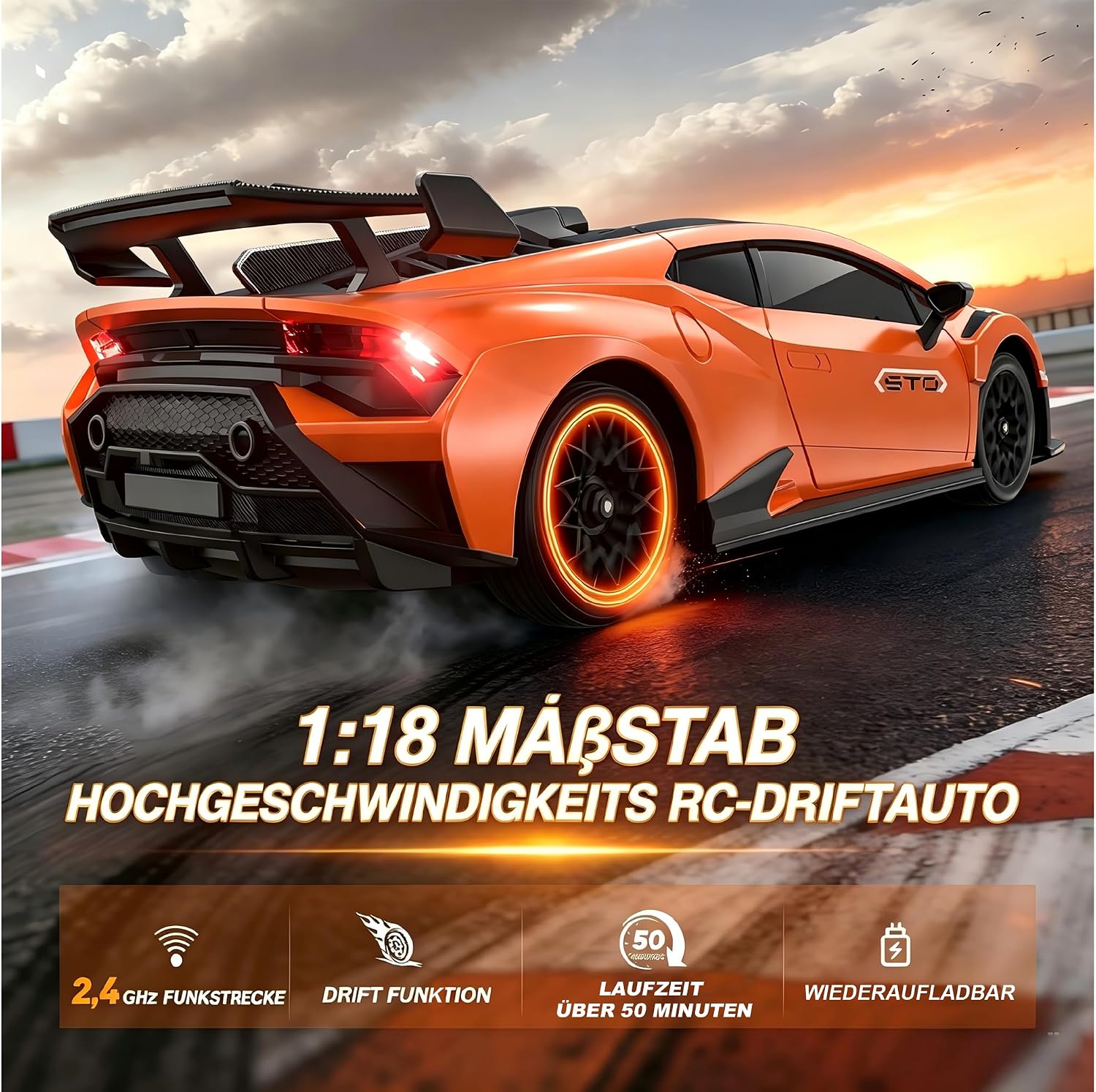 Detalle de Lamborghini RC Drift Car 35 km/h