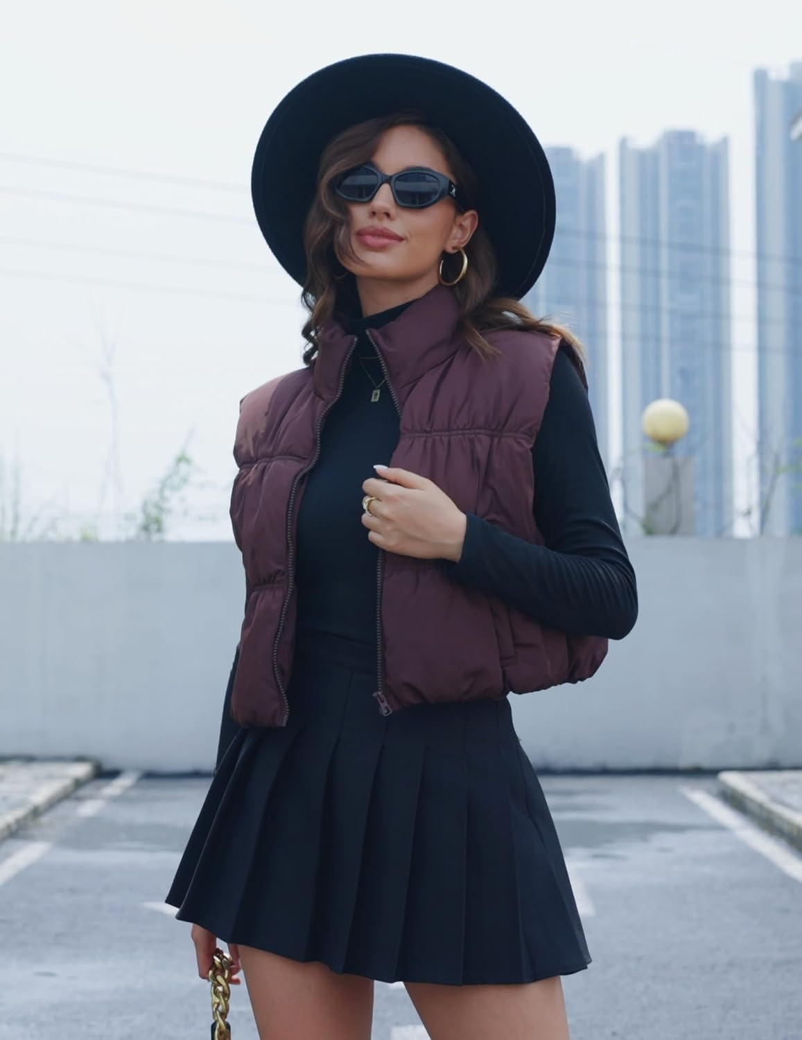 Detalle de ZEAGOO Maglietta maniche lunghe donna a collo alto elasticizzata slim fit (XS–XXL)