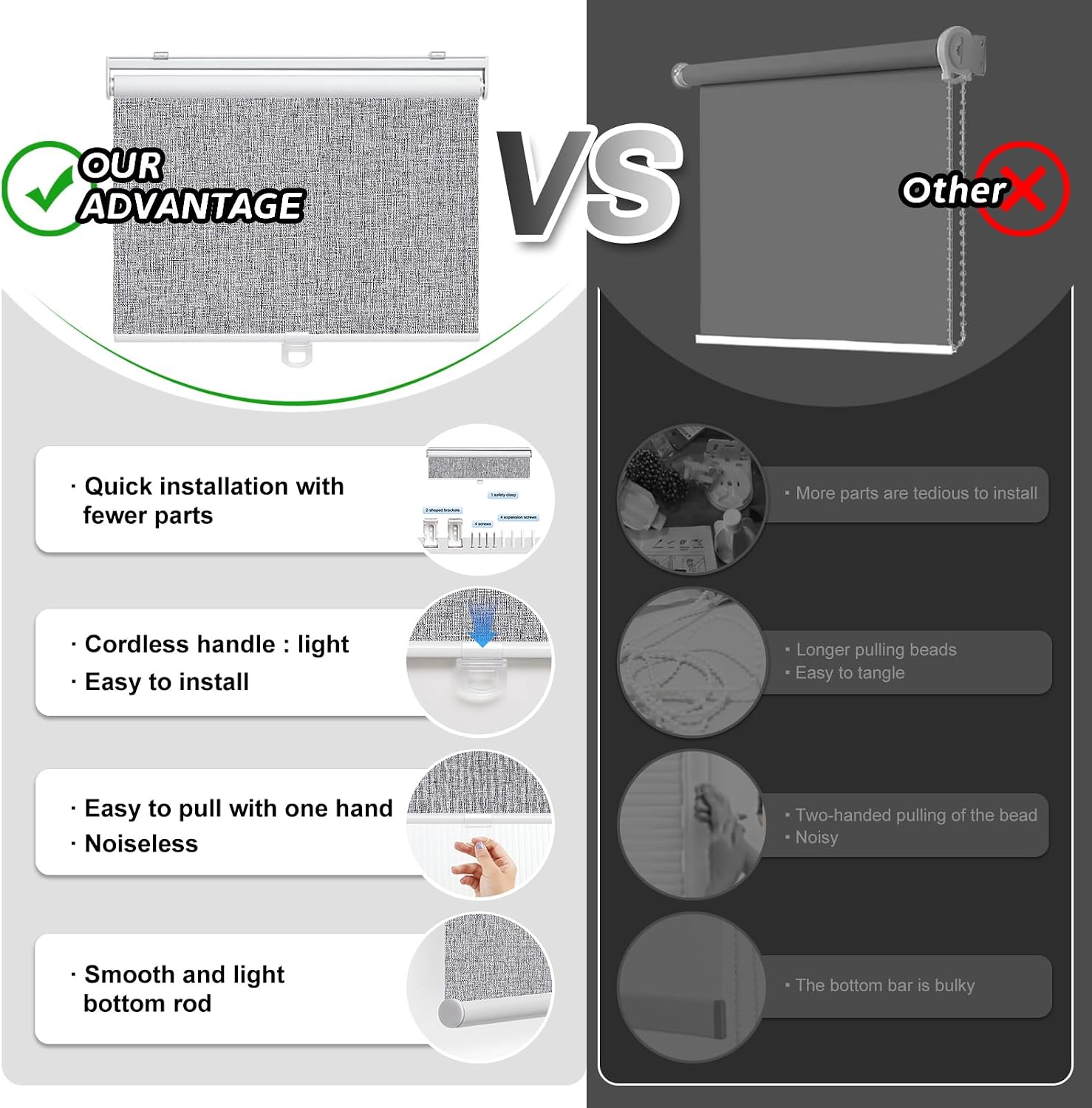 Thumbnail 3 de AOSKY Cordless Roller Shade 32 in