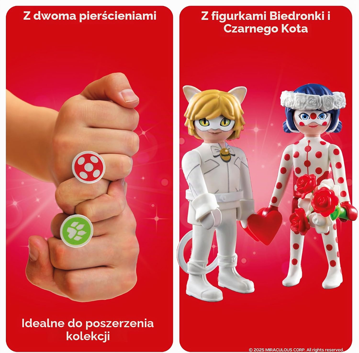 Detalle 2 de PLAYMOBIL Miraculous 71865 – zestaw ślubny z figurkami Biedronki i Cat Noir
