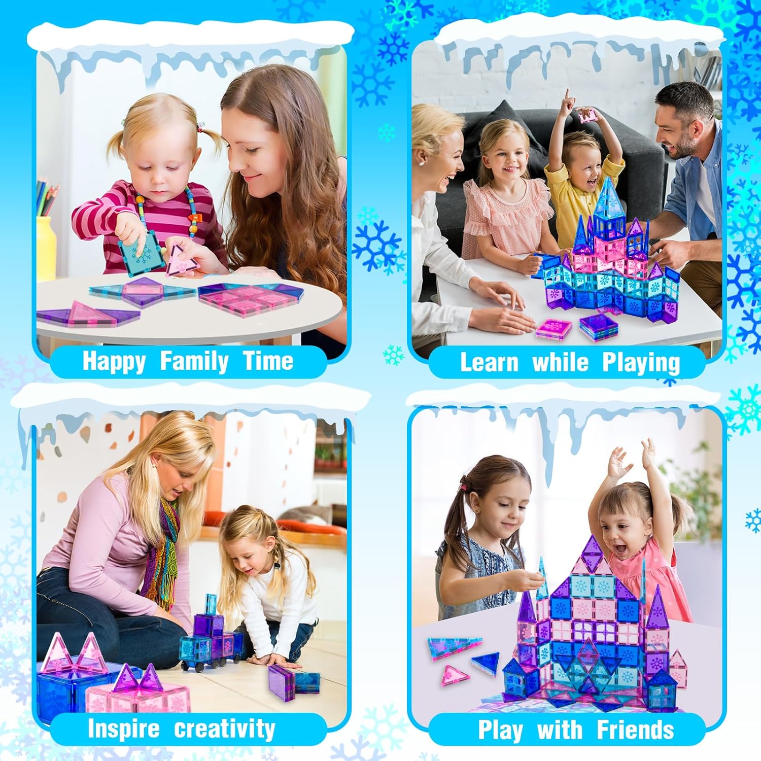 Thumbnail 2 de Xekel Magnetic Tiles 100 pcs magnetic building blocks 🧩