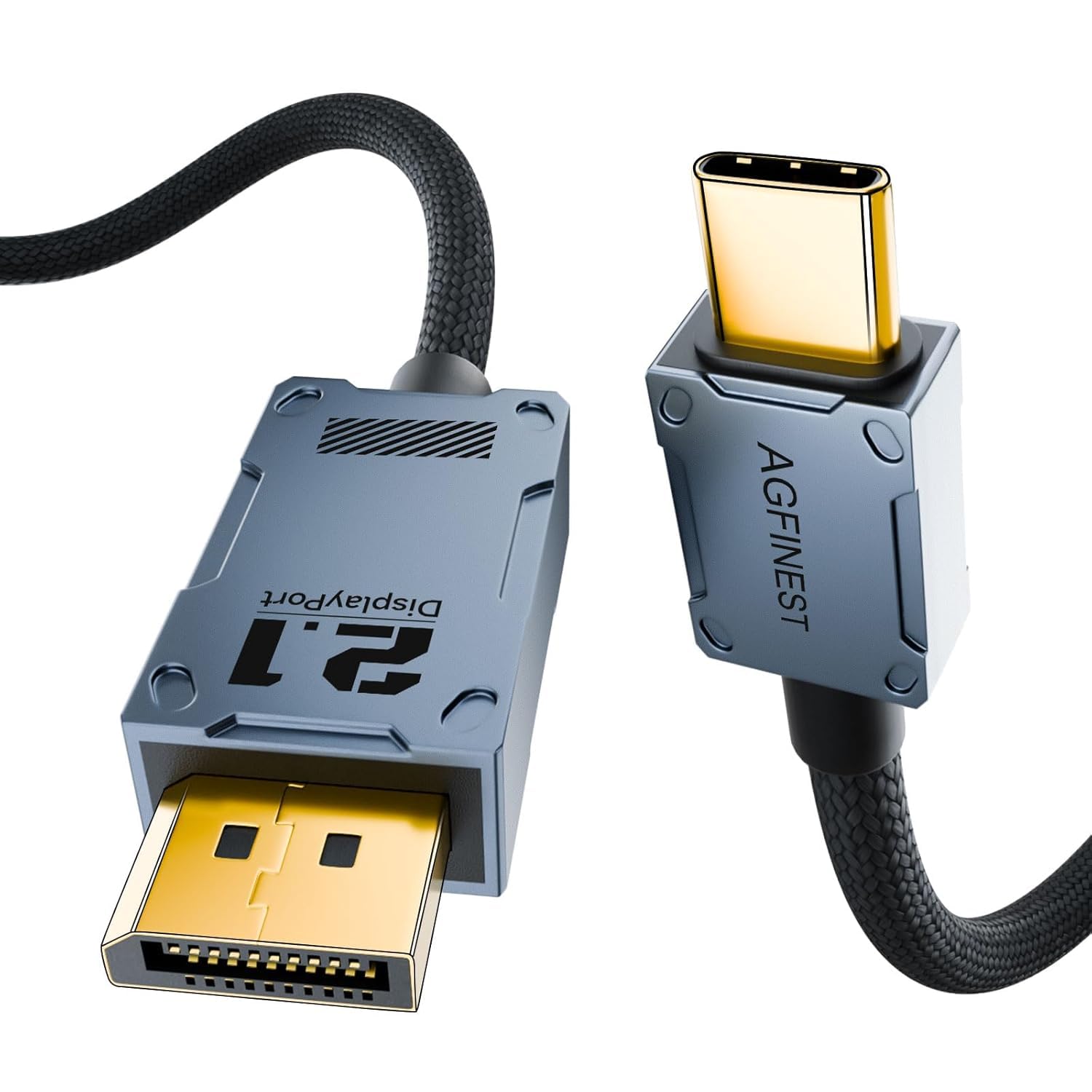 Detalle de USB-C to DisplayPort 2.1 Cable (80Gbps) – 16K@30Hz, 8K@120Hz, 4K@240Hz, Thunderbolt 4/3 compatible – 2m/6.6ft