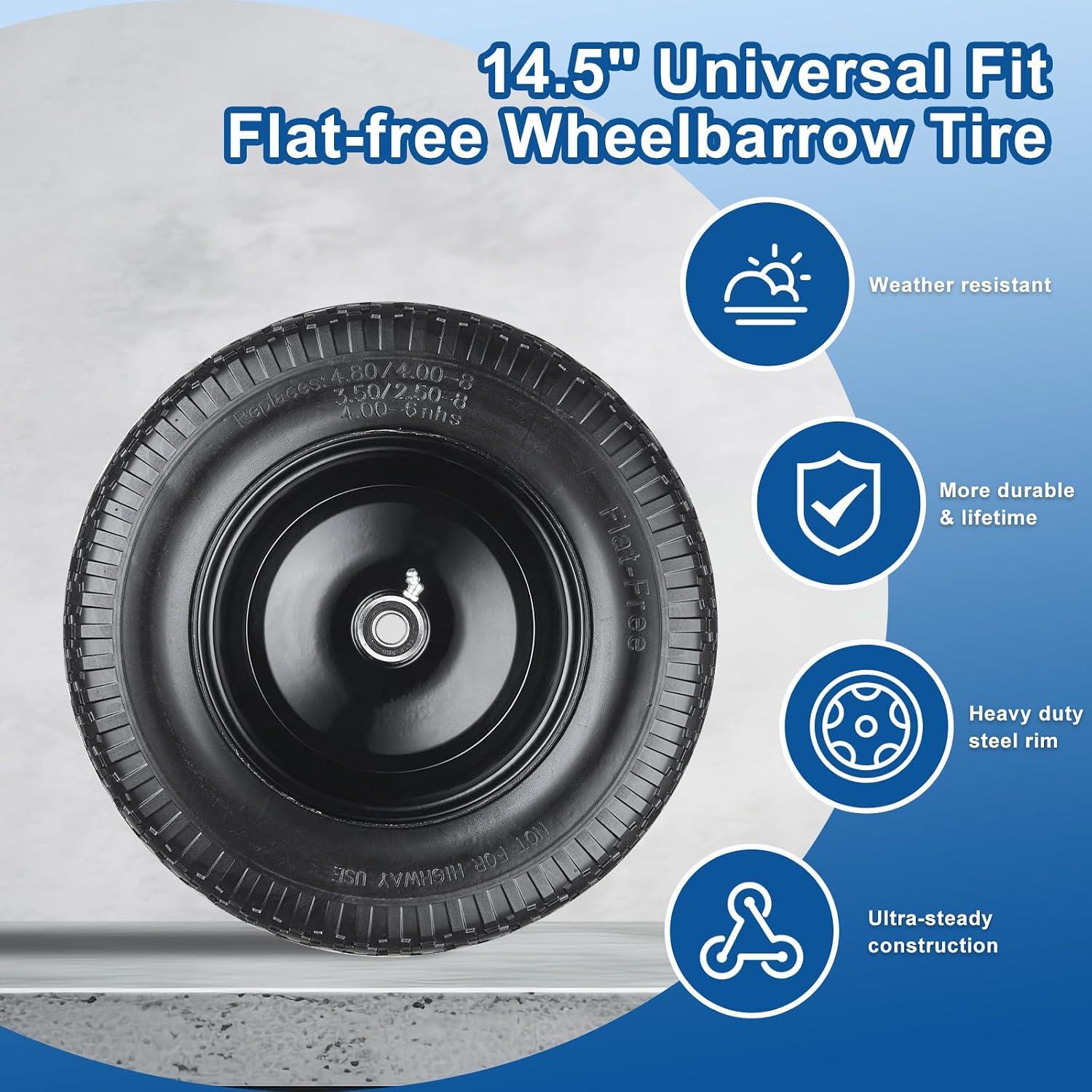 Thumbnail 1 de Cubesprings Wheelbarrow Tire, Polyurethane Foam