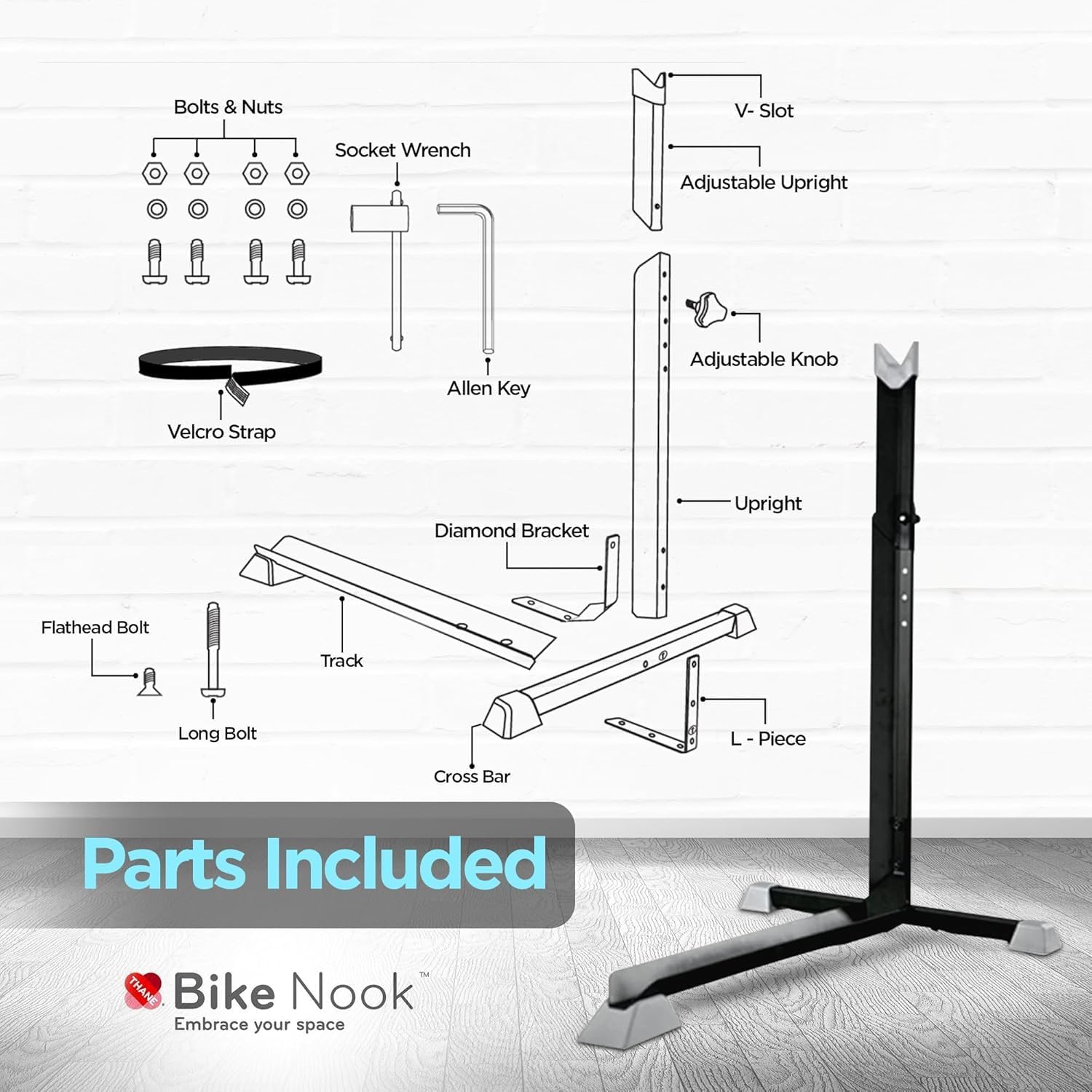 Thumbnail 2 de Bike Nook Soporte para Bicicleta, Ajustable y Espacioso