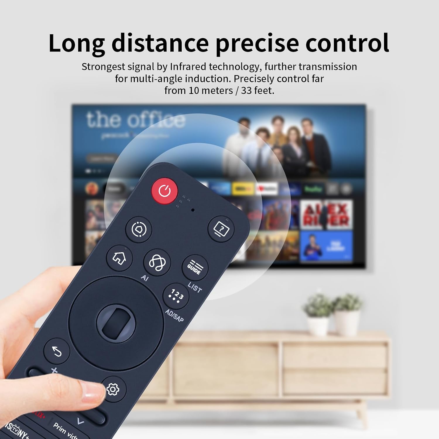 Detalle de TCNOUMT MR25GA AKB76046608 Voice Replacement Remote for LG OLED/G5, C5, B5 and QNED UA77 TV Series