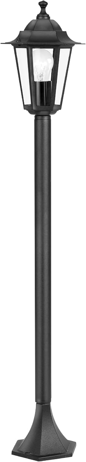 Detalle de EGLO Laterna 4 22144 – zewnętrzna lampa stojąca IP44 z aluminium i szkła