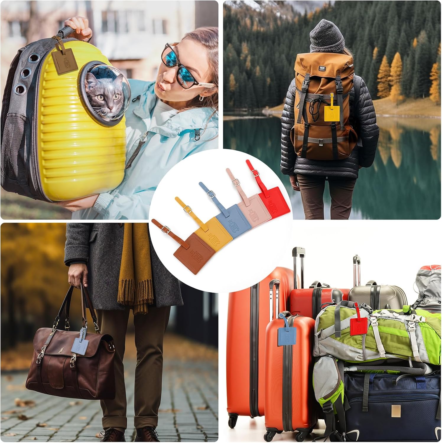 Thumbnail 6 de Cozary 5 pièces étiquette valise en PU