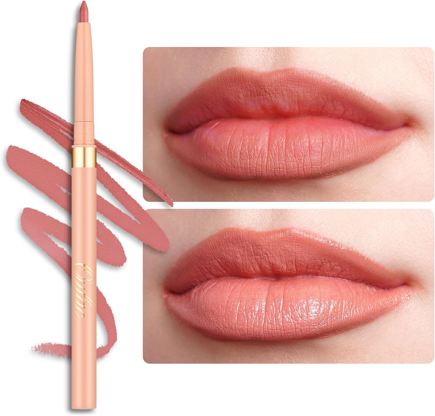 OULAC Matita Labbra Corallo Opaco: Lipliner Impermeabile e altamente pigmentato (Sunlit Peach, L04)