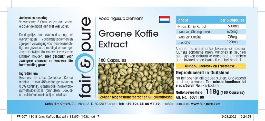 Thumbnail 6 de Fair & Pure® Café Verde 500mg Cápsulas Veganas 🌱