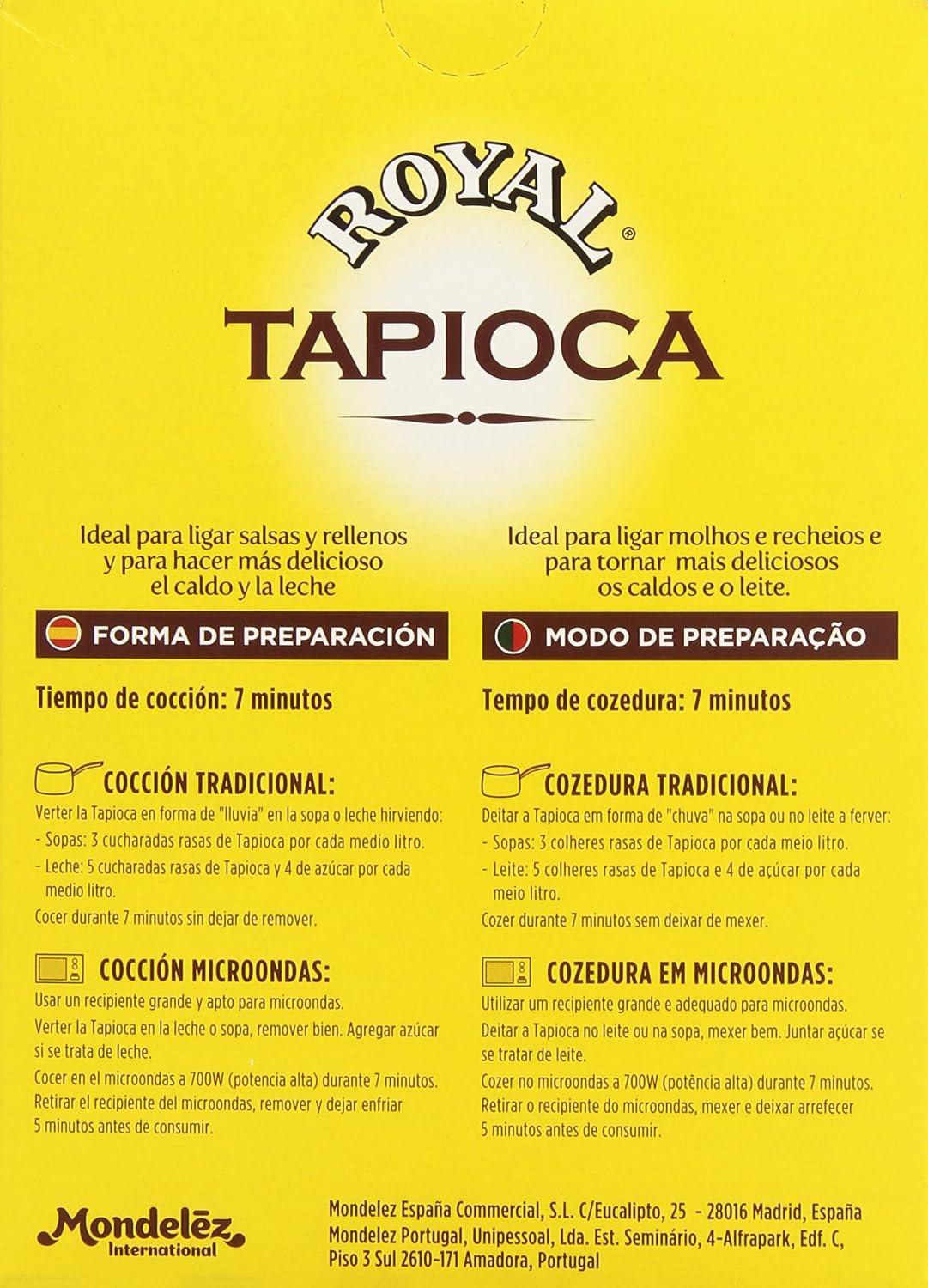 Detalle 2 de Royal Tapioca 175 g 🌟 Ingrediente para postres y recetas