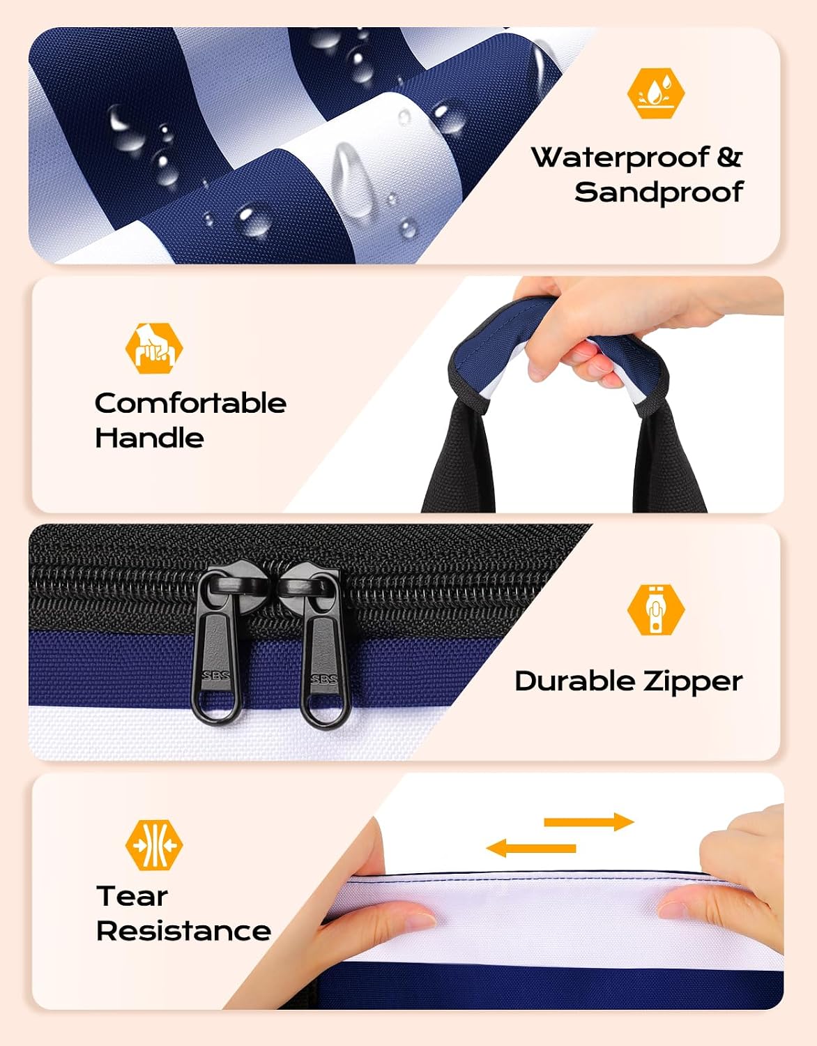 Thumbnail 6 de CIRYCASE Beach Bag with Cooler 54L: Large, 2-in-1 Waterproof Tote for Families