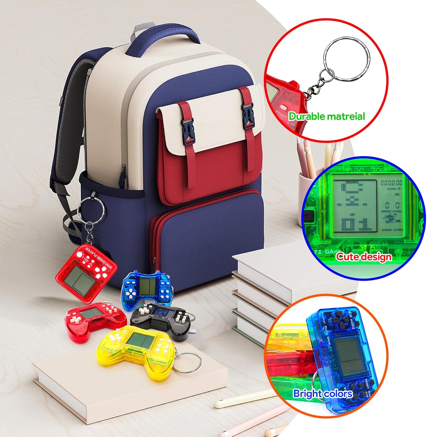 Thumbnail 5 de SSRMX 12Pcs Video Game Party Favors keychain