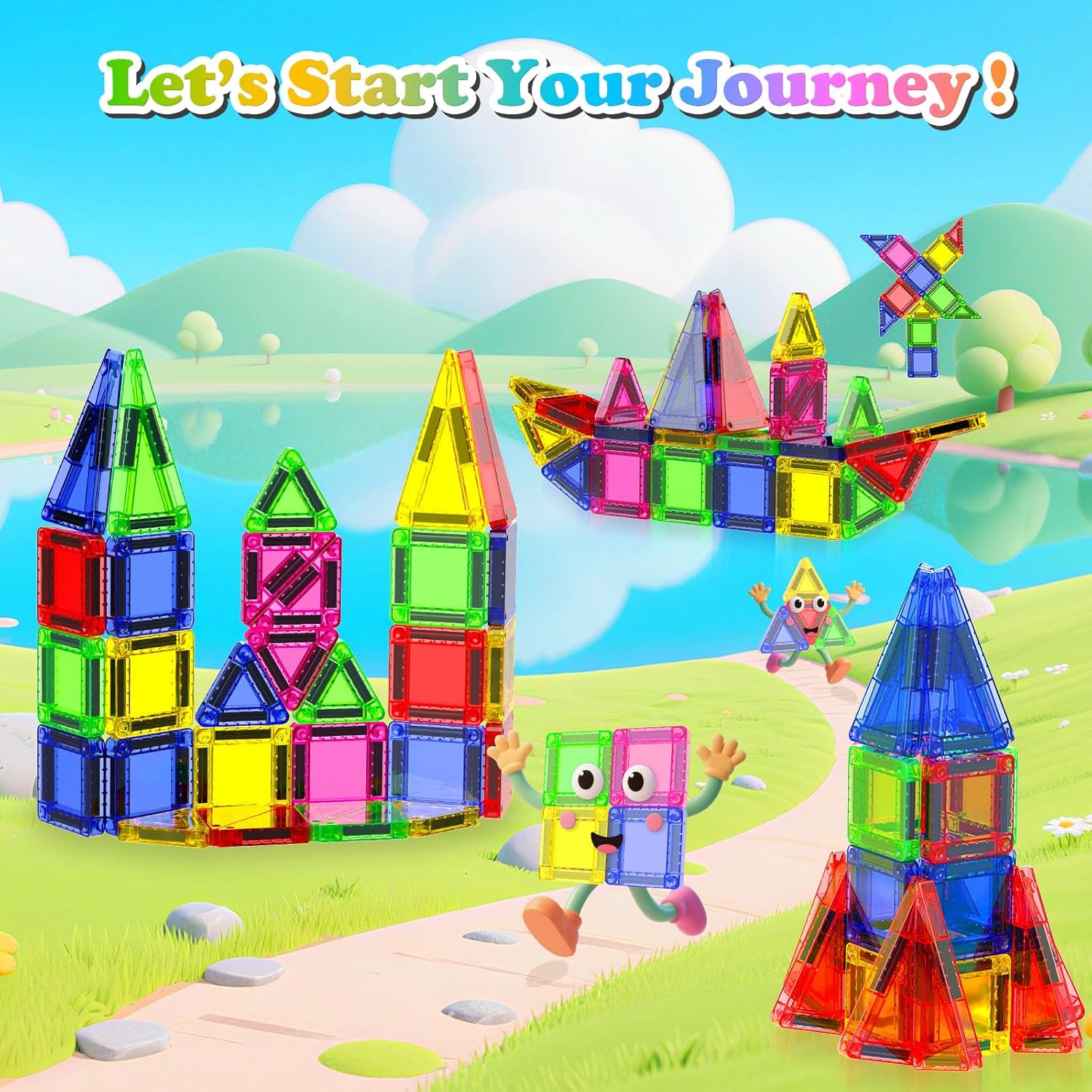 Thumbnail 2 de Mini Magnetic Tiles 40 PCS travel set