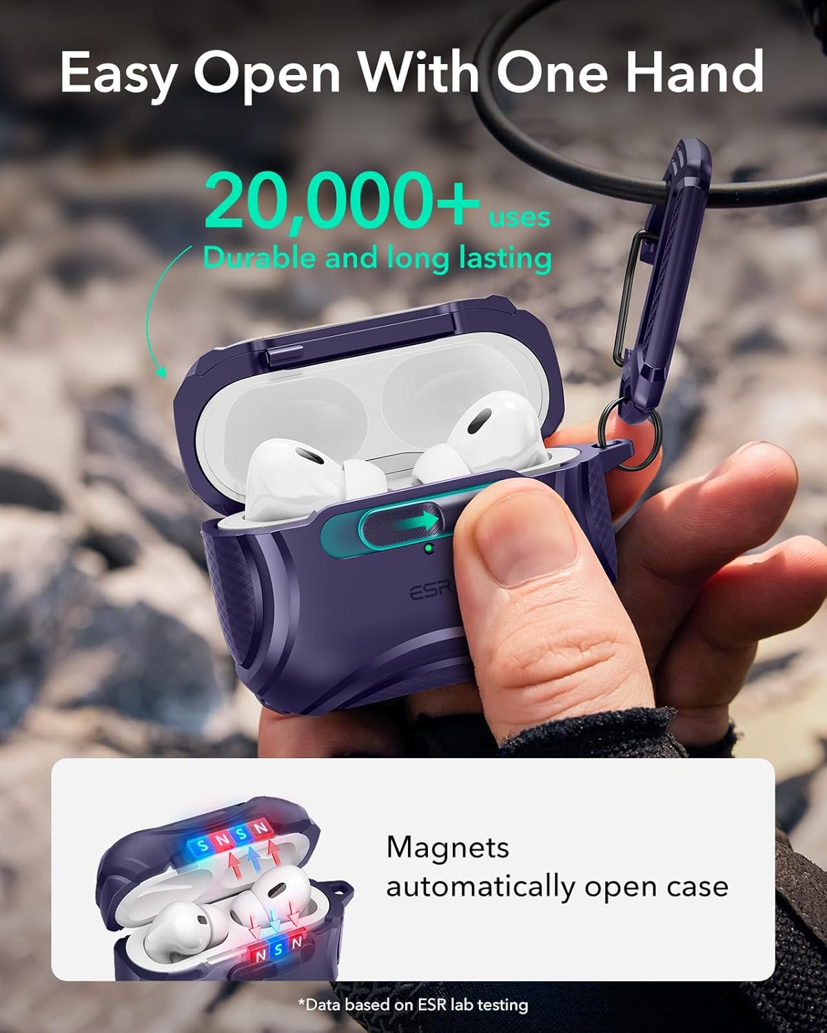 Thumbnail 4 de ESR AirPods Pro 2 Case MagSafe, Drop-Proof