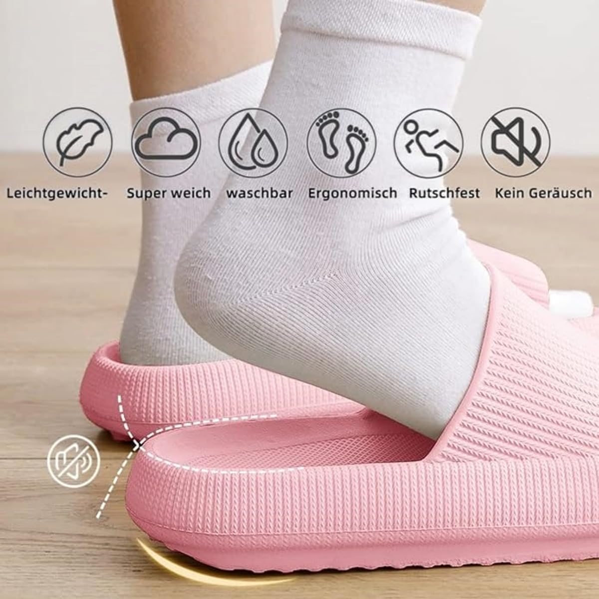 Thumbnail 5 de Sumvov Cozyslides Original Damen Schlappen aus 100% EVA – rutschfeste Badeschuhe & Hausschuhe