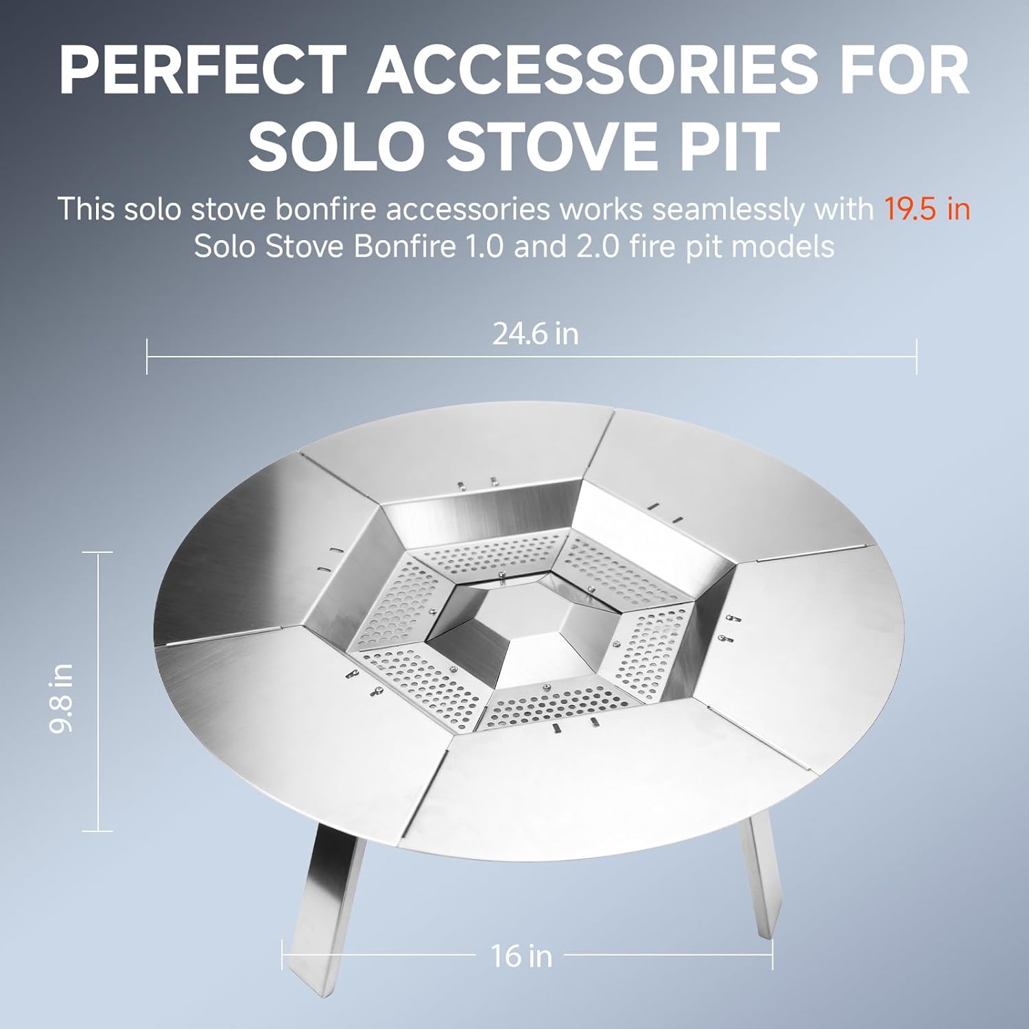 Detalle 2 de Solo Stove Bonfire Heat Deflector 19.5"