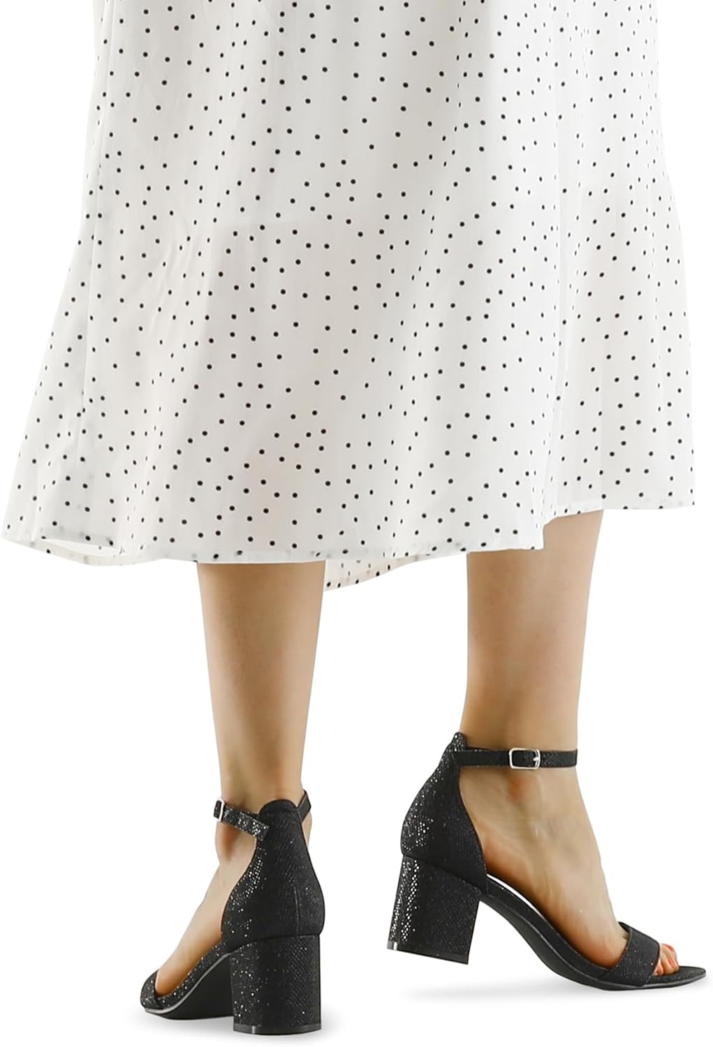 Thumbnail 5 de mysoft Women’s Chunky Low Heels Open Toe Block Heeled Ankle Strap Pump Wedding Sandals