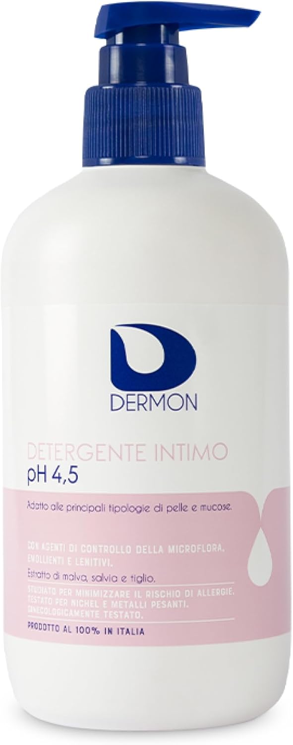 Detalle de DERMON Detergente Intimo Ph 4.5 500 ml: protezione delicata e rigenerante per l’uso quotidiano