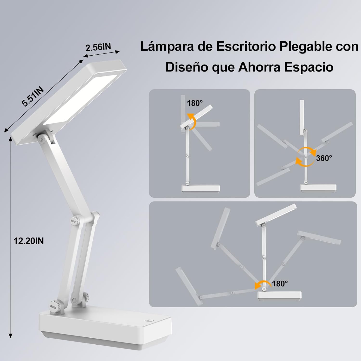 Thumbnail 6 de Lámpara de escritorio LED rechargeable con modos y táctil 💡