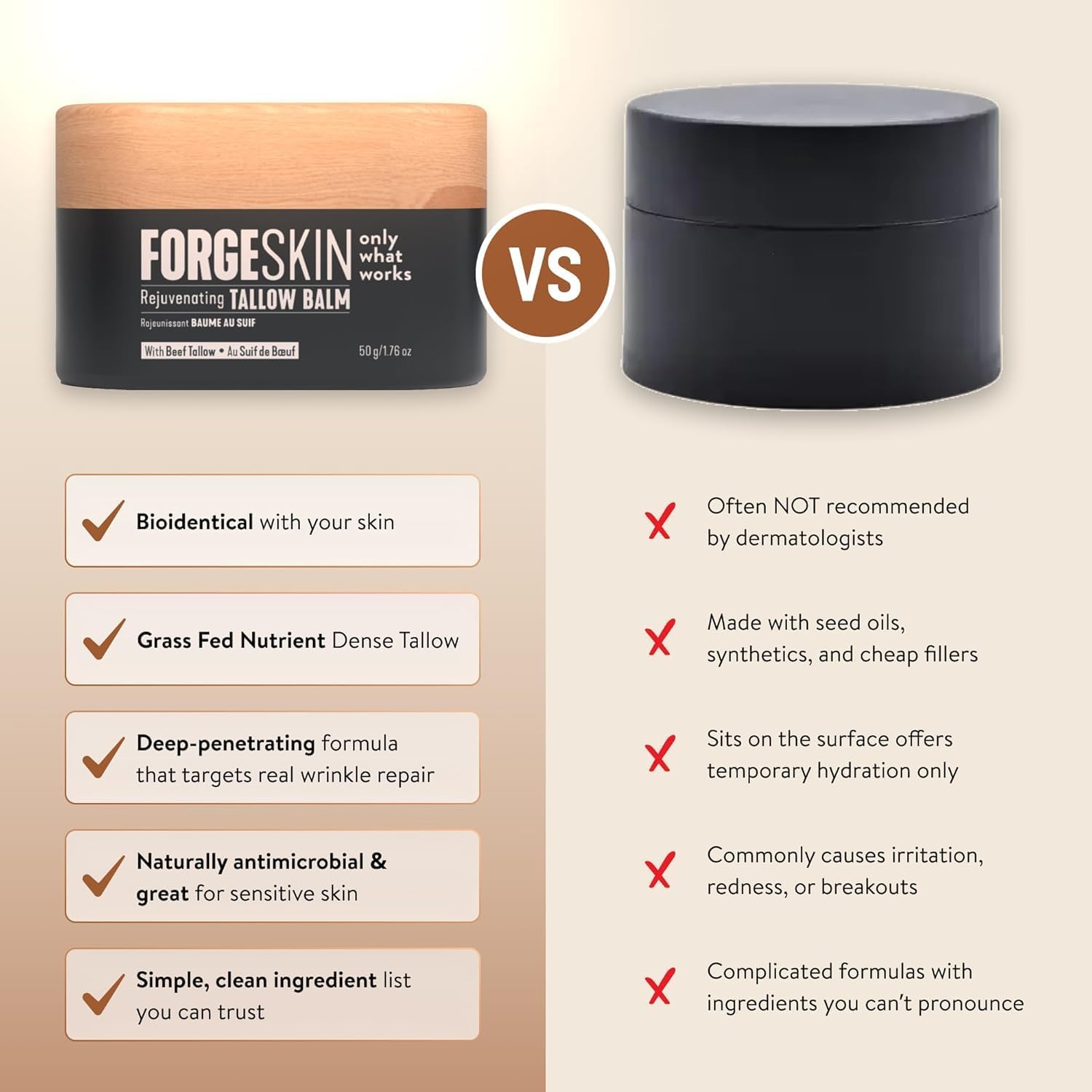 Detalle 1 de FORGE SKIN Wrinkle Defense Tallow Balm 1.7 OZ