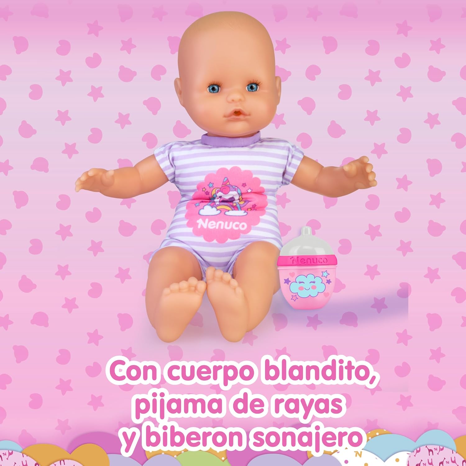 Thumbnail 2 de Nenuco - Biberón Sonajero, muñeco suave con unicornio 🦄