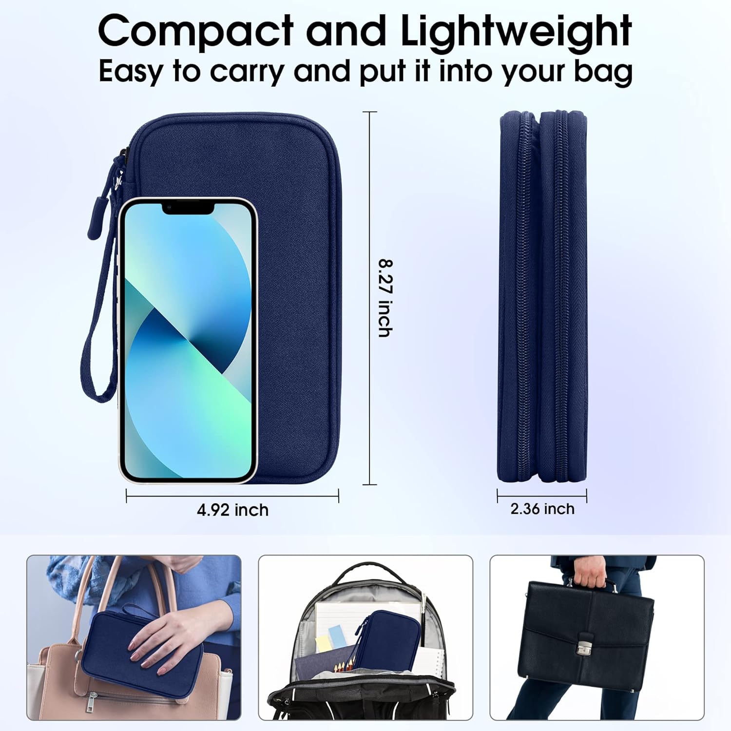 Detalle de Arae Electronic Accessories Organizer Travel Case (Blue, M)