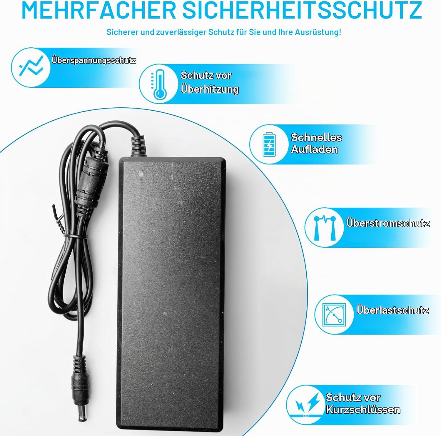Detalle de GAOUTO 24V 5A Netzteil – 120 W DC-Netzteil für LED-Streifen, Router und mehr