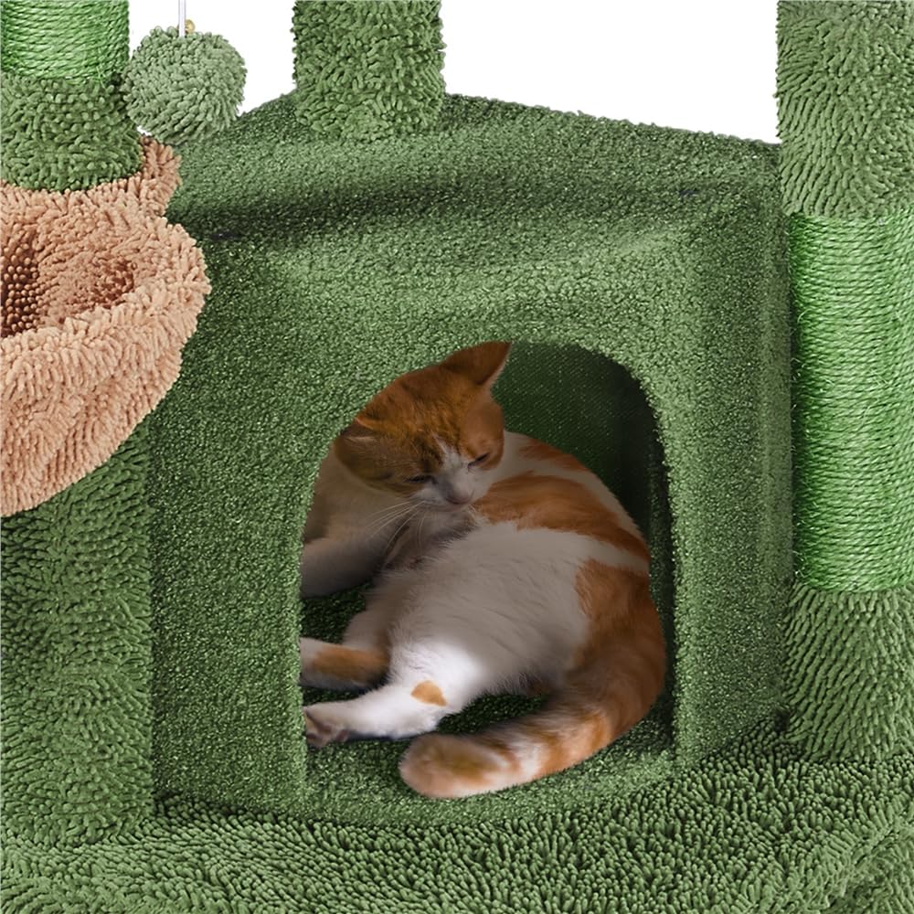 Thumbnail 3 de Yaheetech Cactus Cat Tree – Cute Indoor Cat Tower with Multi-Level Scratching Posts