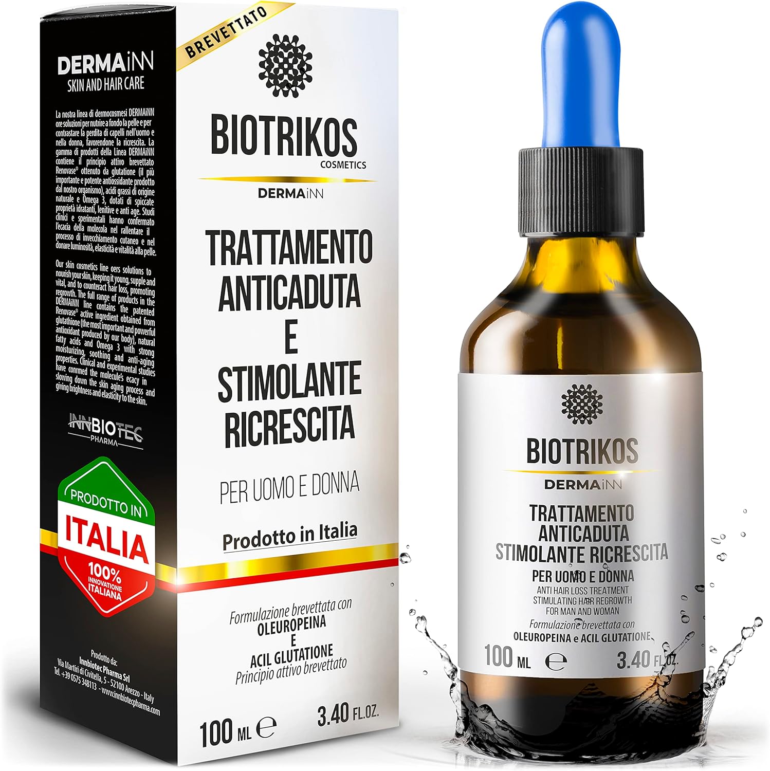 Detalle de Biotrikos Siero Anticaduta Capelli e Barba – Lozione notte, fiale dosatrici, crescita e rinforzo