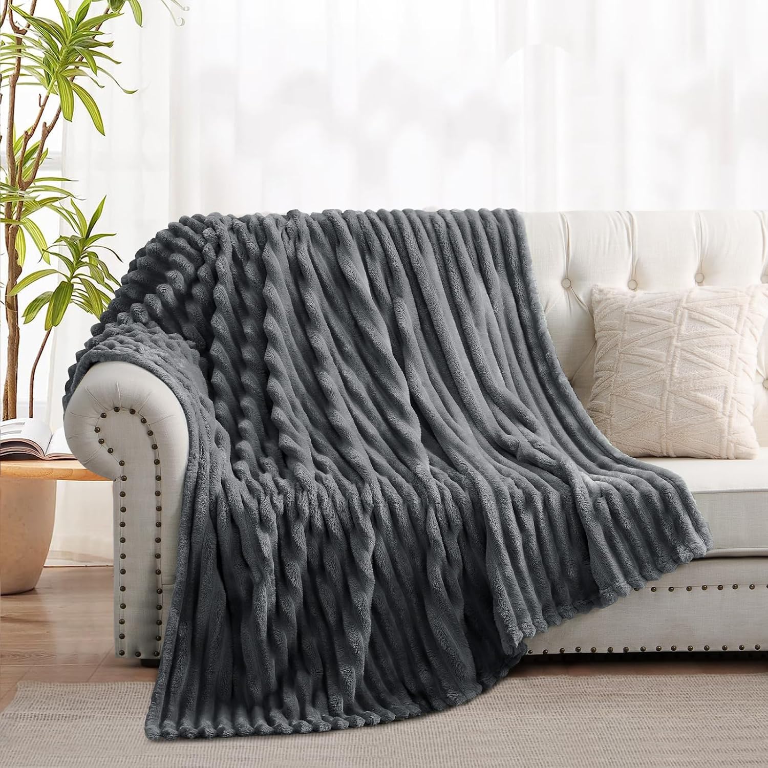 Detalle de RUIKASI fleece throw blanket 150x200cm