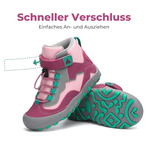 Detalle de Mishansha Kinder Wanderschuhe Trekking Pastellviolett – EU Größe 30