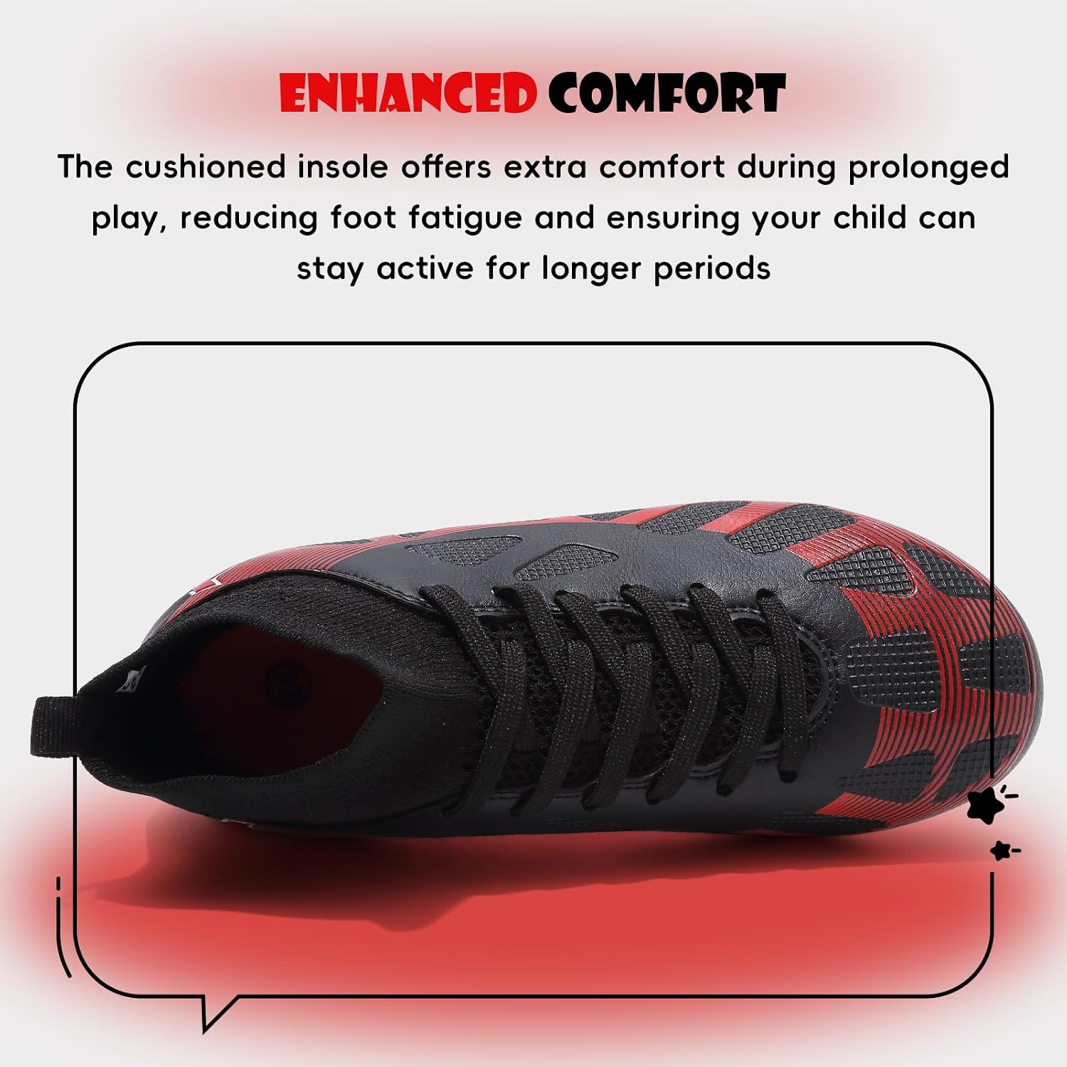 Detalle de WOwallet Fußballschuhe für Kinder (Jungen & Mädchen) – sportliche Outdoor-Kids-Fußballschuhe