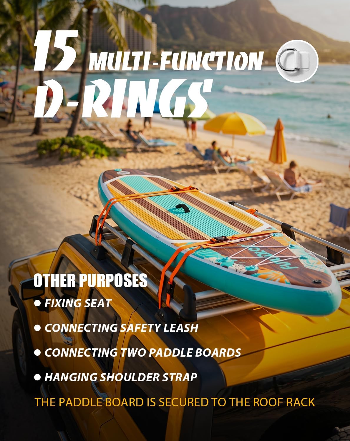 Detalle de FunWater Inflatable SUP Board — 11 ft and 10 ft 6 in with Accessories