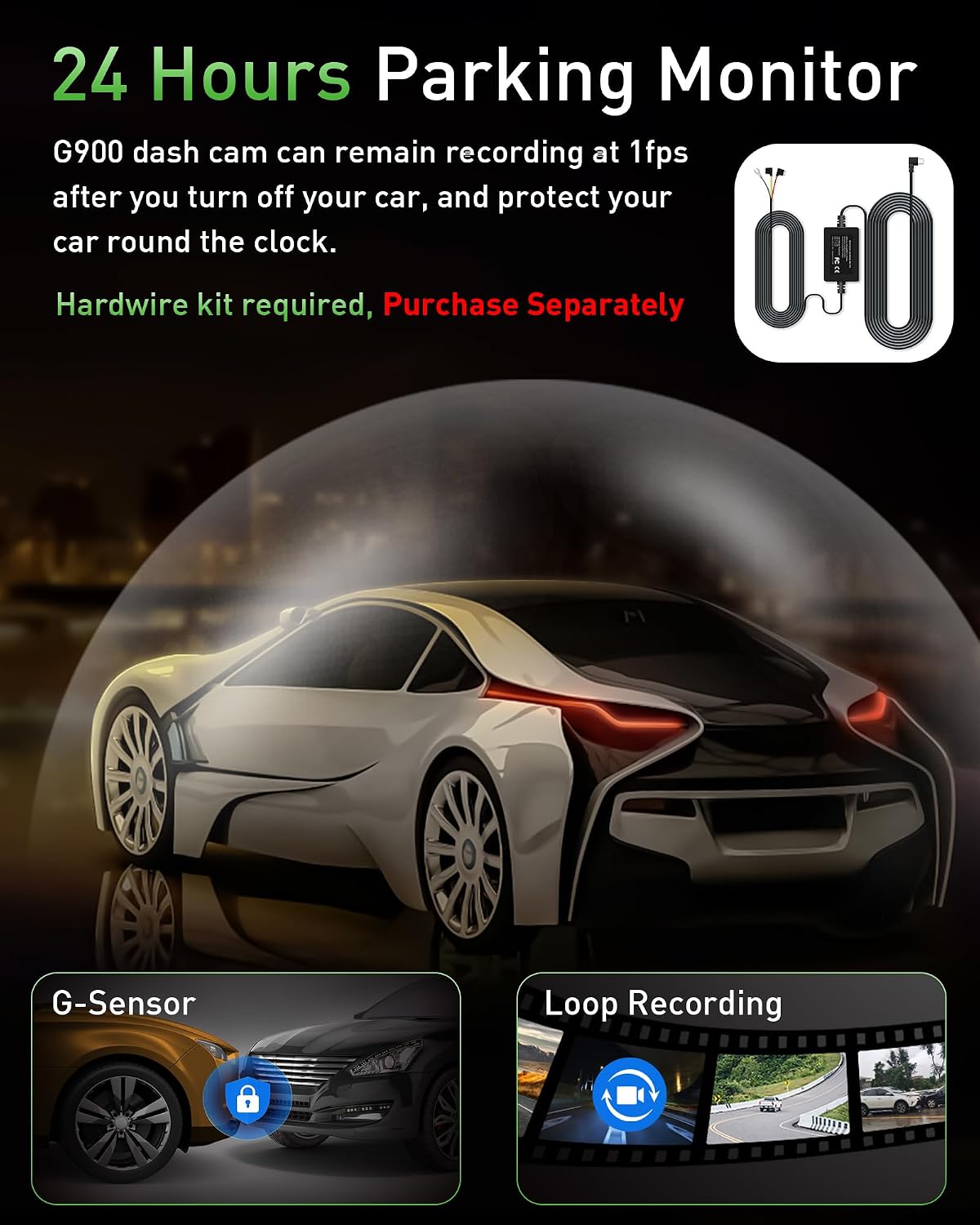 Thumbnail 5 de Dash Cam Front and Rear 4K+1080P WiFi Dual