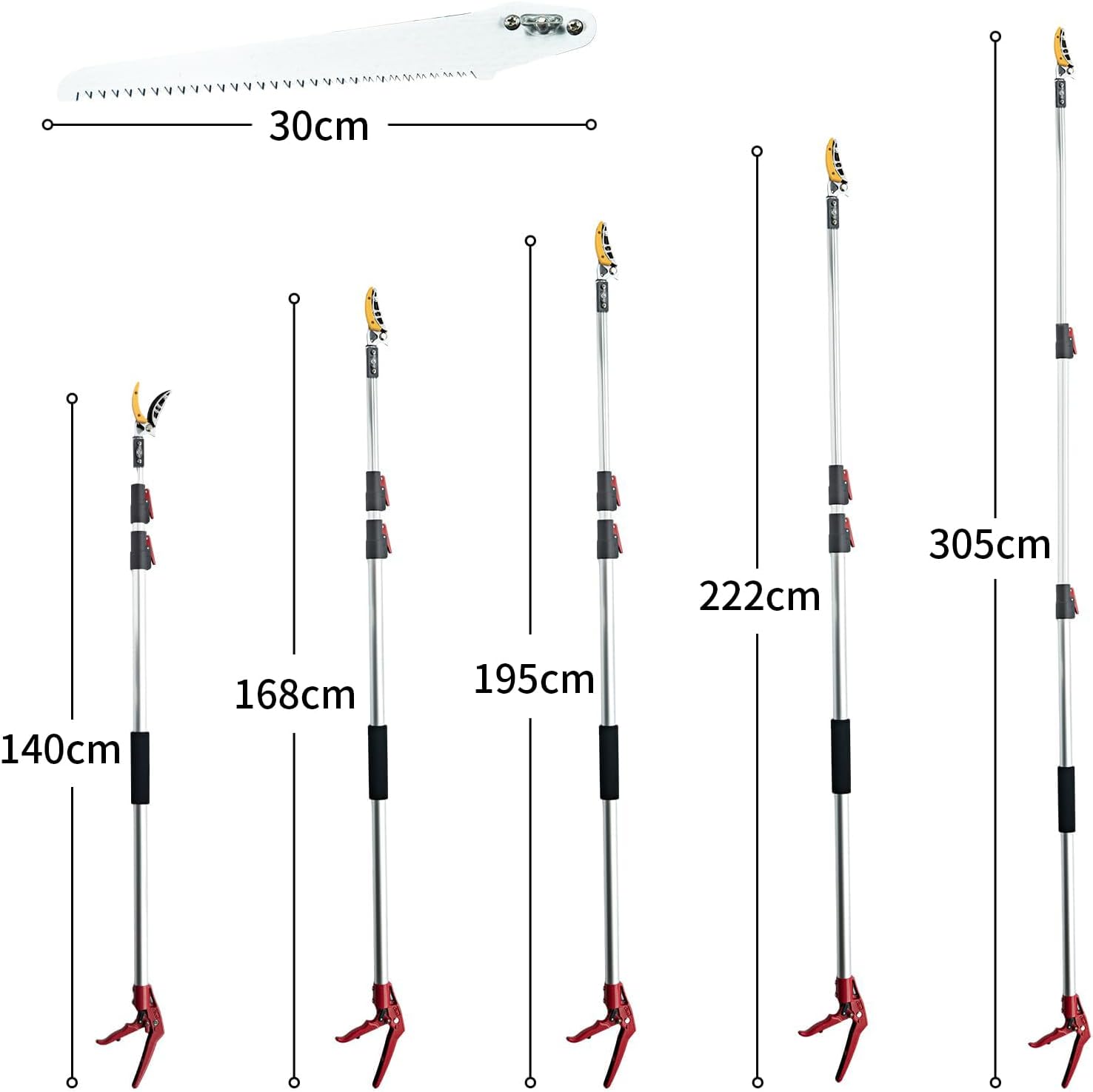 Thumbnail 1 de FLORA GUARD 1.4–3m extendable long-reach pruner pole saw (telescopic fruit picker)